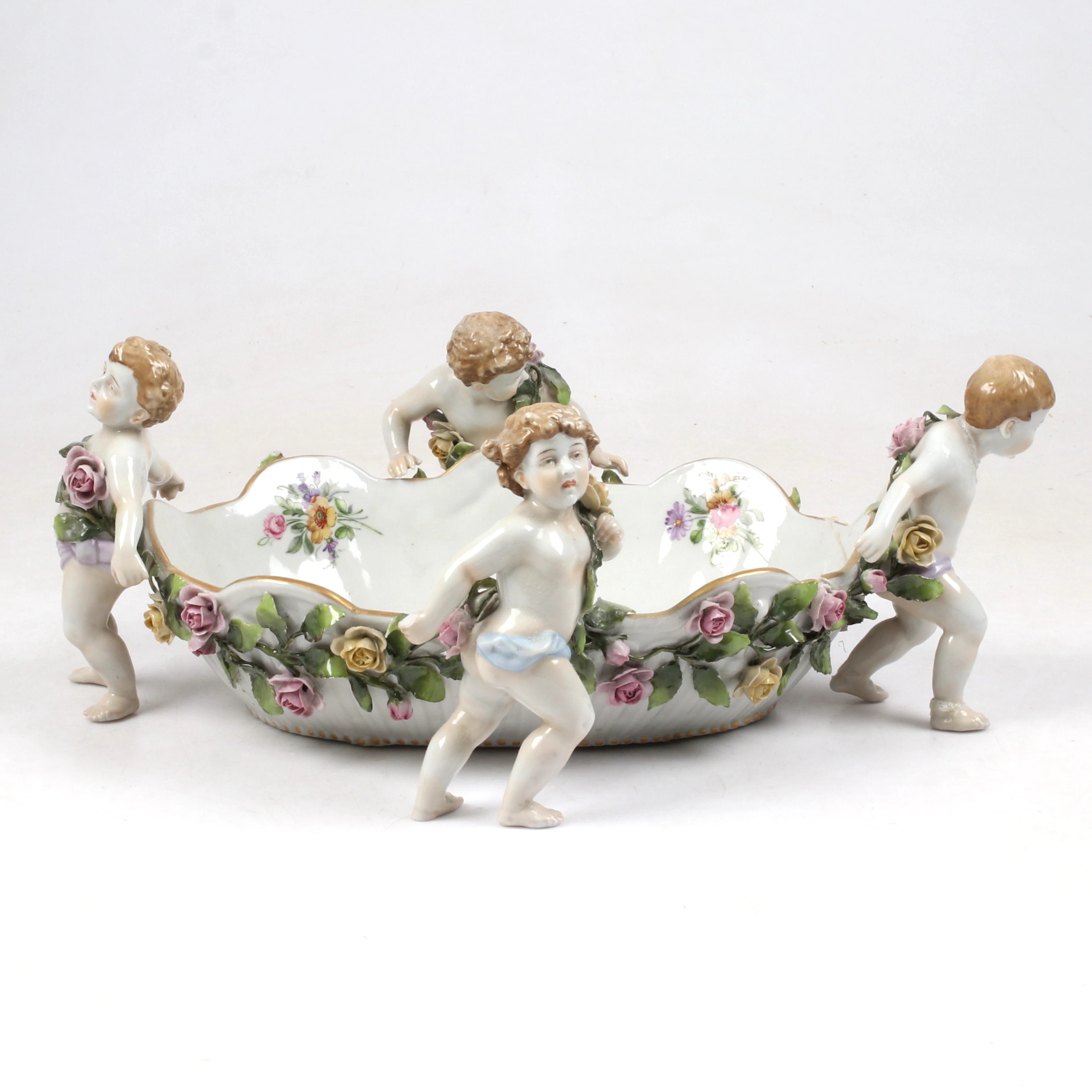 JARDINÄR, porslin, rokokostil. Schierholz & Sohn, Tyskland. 18/1900-tal.