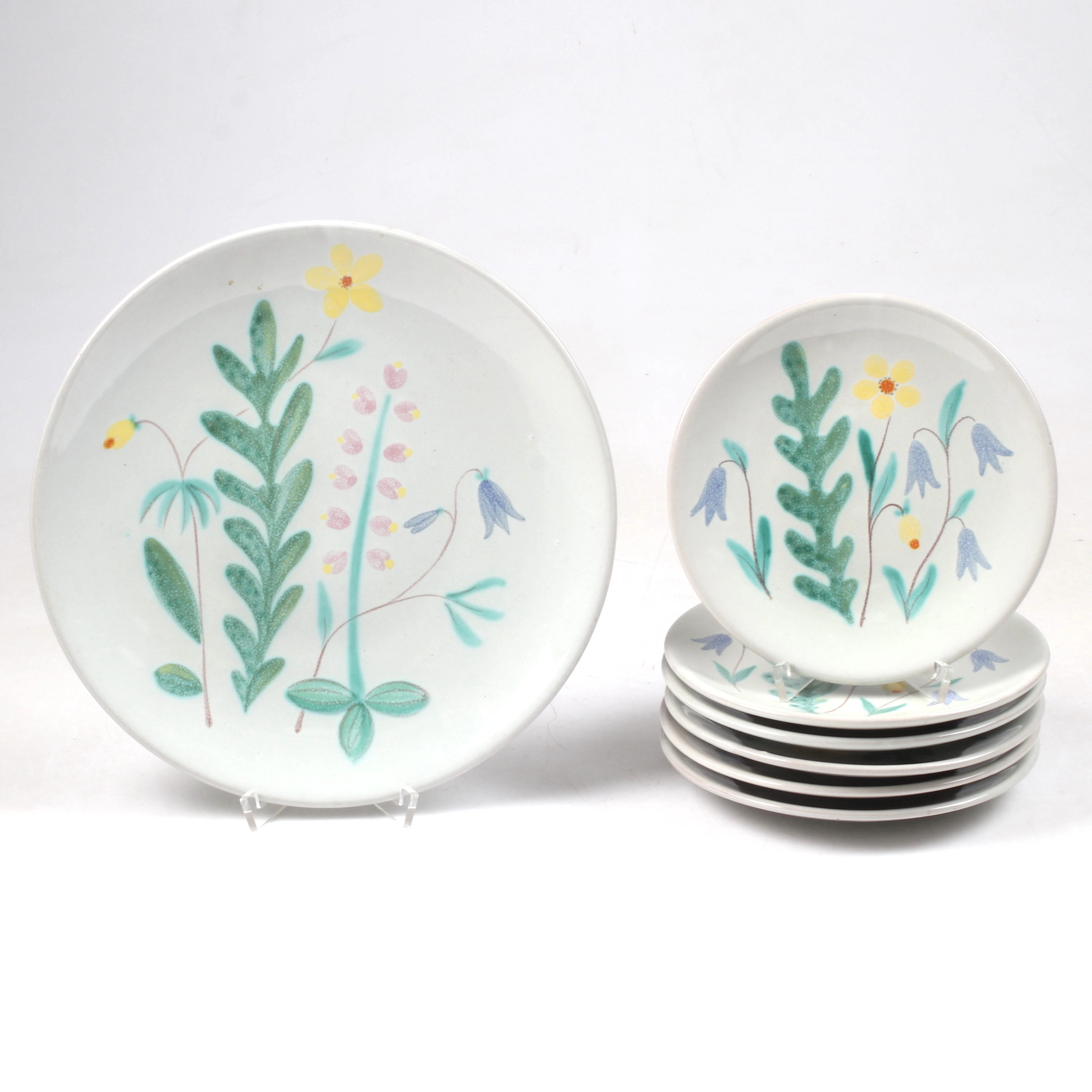 FRUKTSERVIS, 6 delar, keramik, Anna Lisa Thomson, Upsala Ekeby, 1900-talets