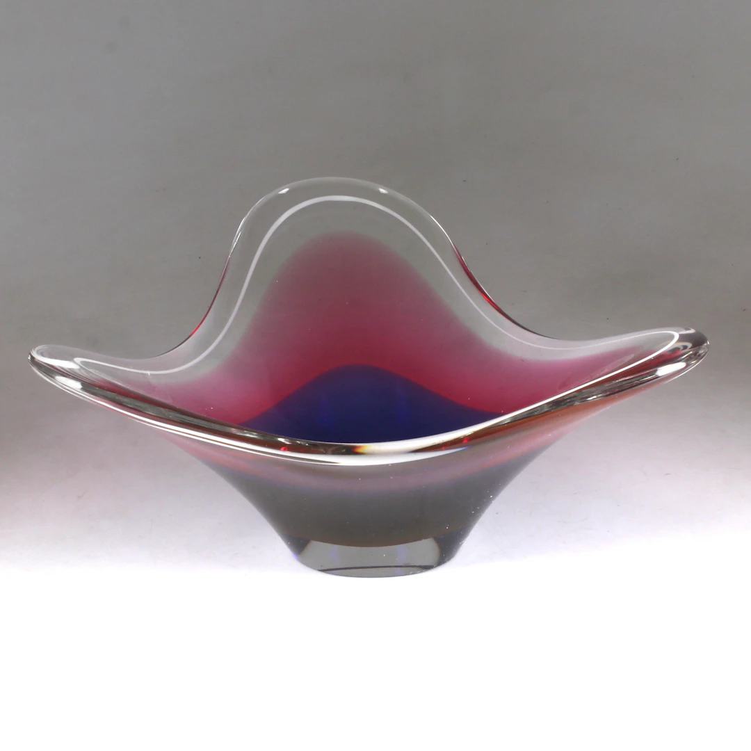 PAUL KEDELV. Skål, "Coquille", glas, Flygsfors.