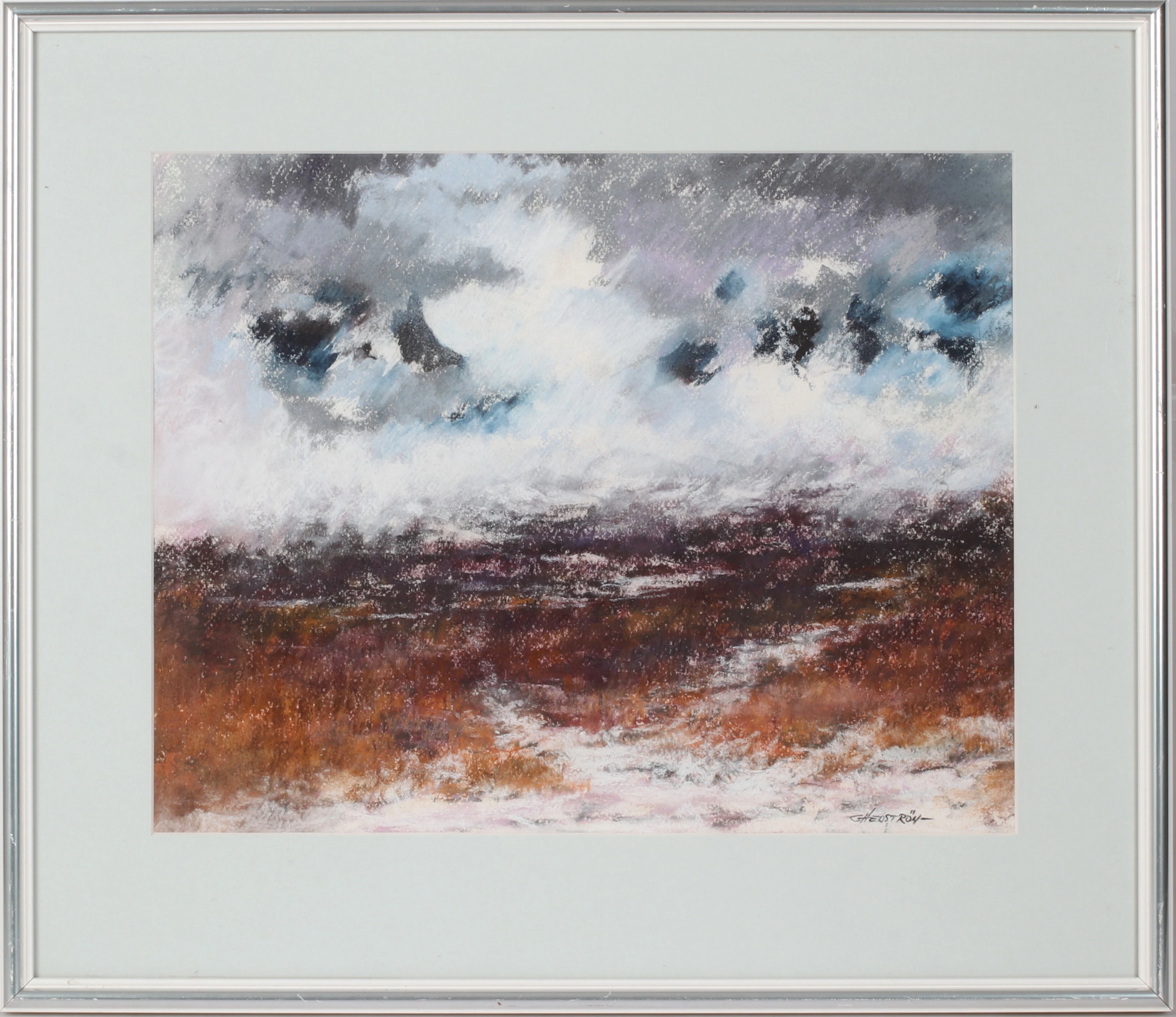 GÖSTA HEDSTRÖM. "Höst vid Lapporten", pastell på papper, signerad.