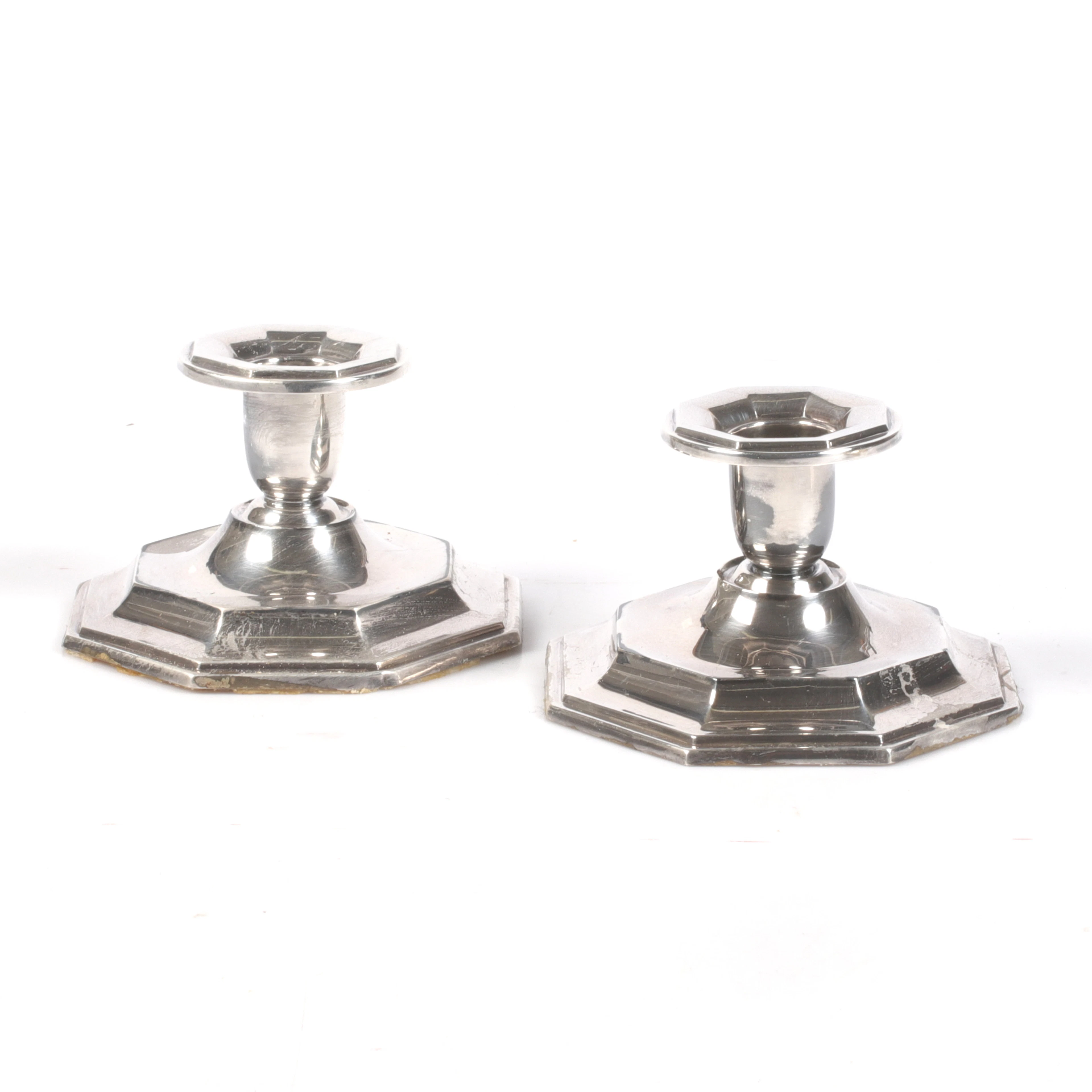 LJUSSTAKAR, 1 par, silver, silver, 1900-tal.