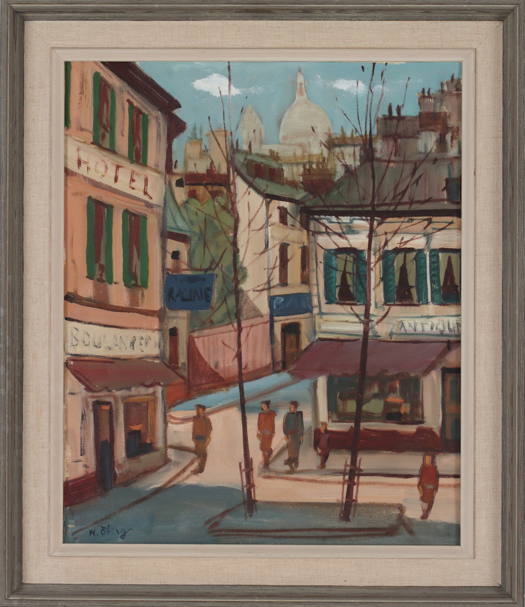 ILS ÖBERG. Motiv från Montmartre, olja på duk, signerad.