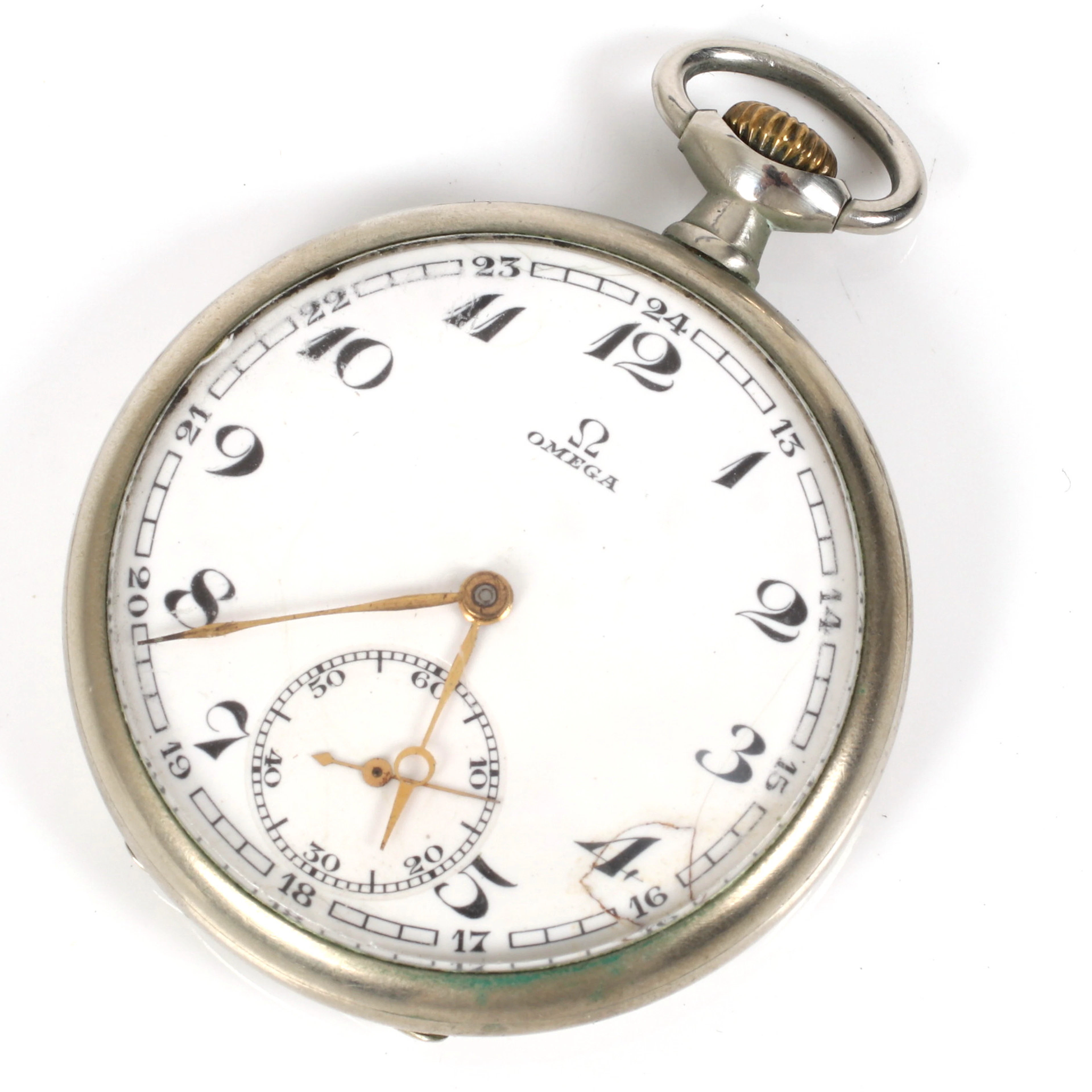 FICKUR, vitmetall, Omega, 1900-tal.