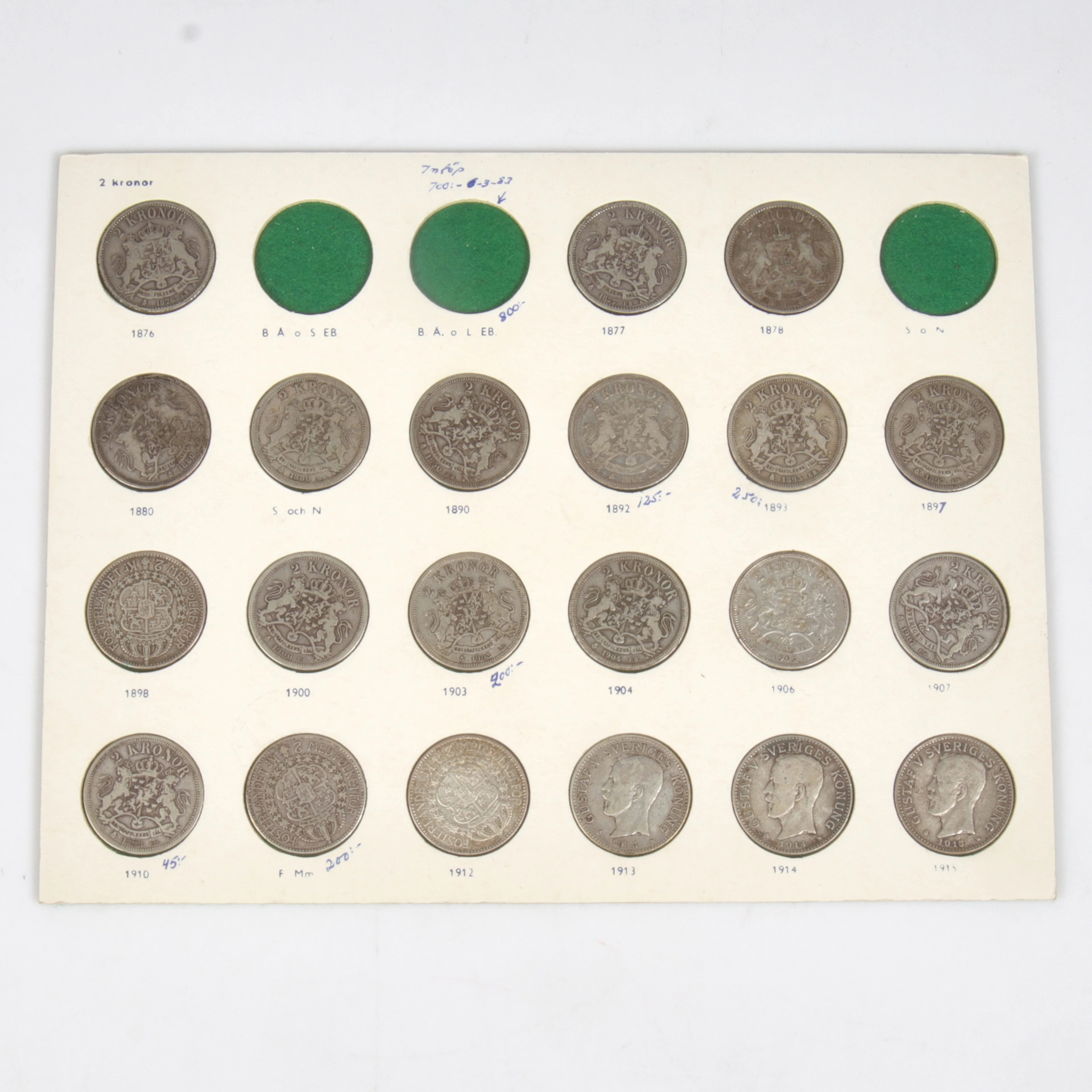 SILVER och KOPPAR/JÄRNMYNT, Sverige. 18/1900-tal.