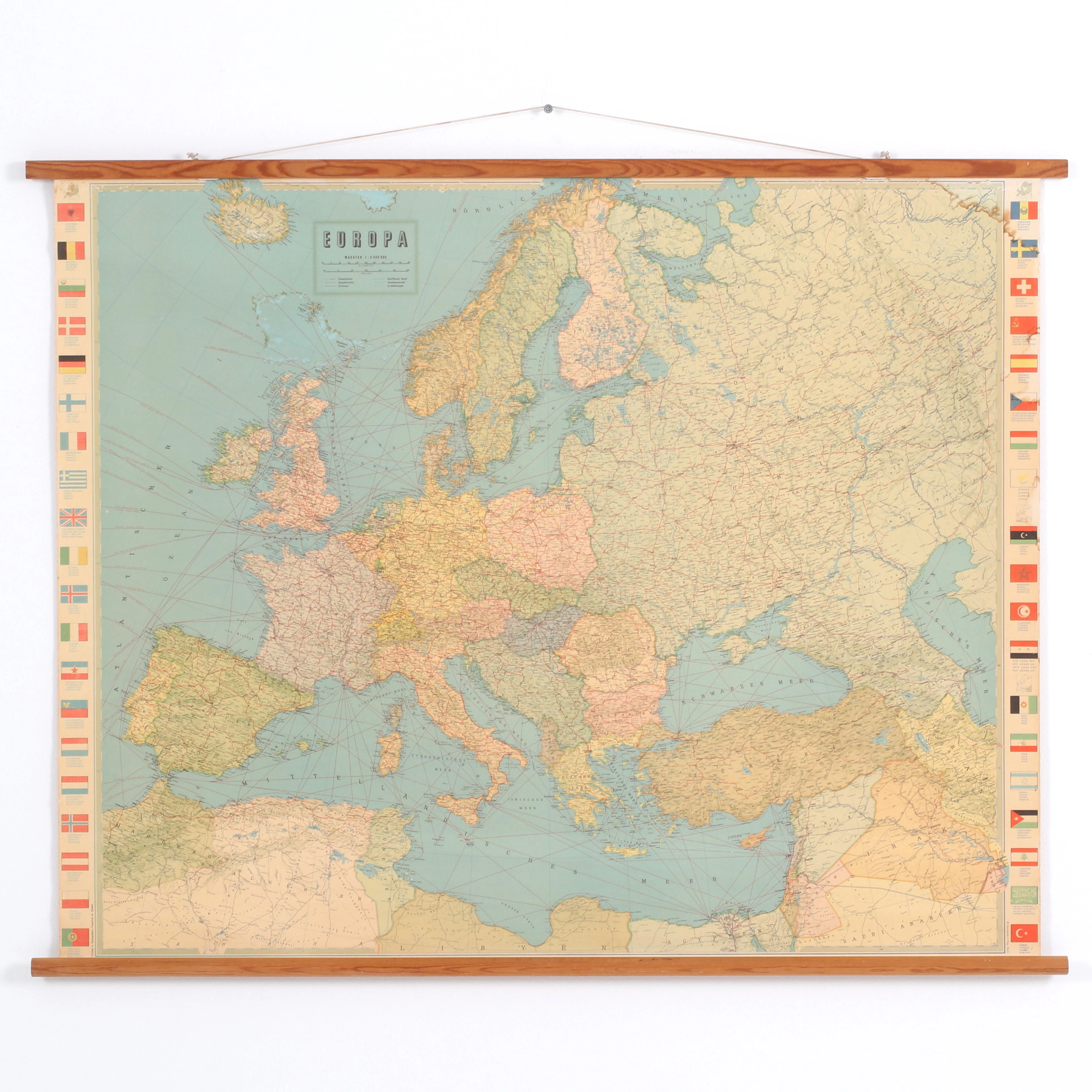 KARTA, Europa, Kümmerly & Frey, Bern, Schweiz, 1900-talets första hälft.