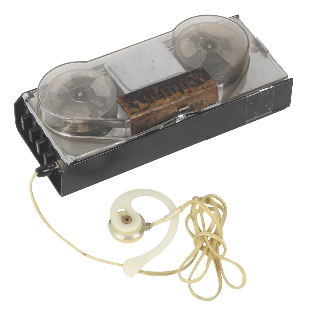 DIKTAFON/RULLBANDSPELARE, Elektron 52D, Sovjet, 1900-tal.