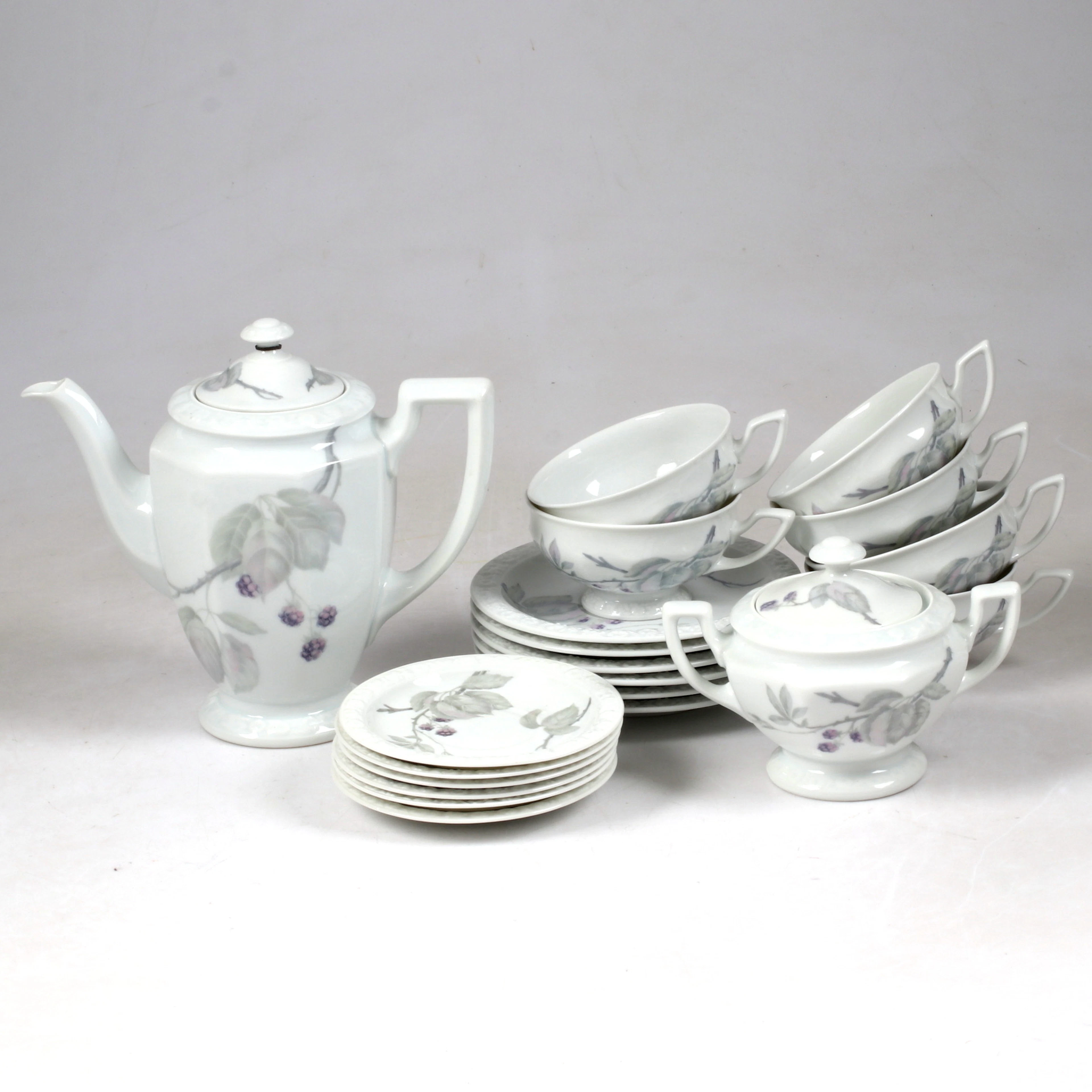 TESERVIS, 20 delar, porslin, "Maria Björnbär", Classic Rose, Rosenthal.