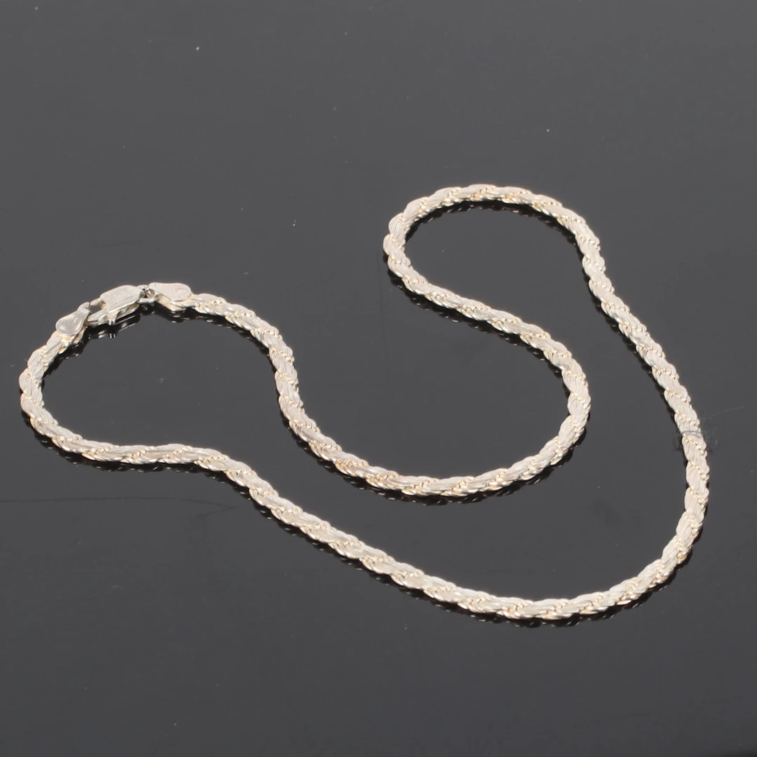 (2510-248) COLLIER, Sterling silver, Cordellkedja, 1900-tal.