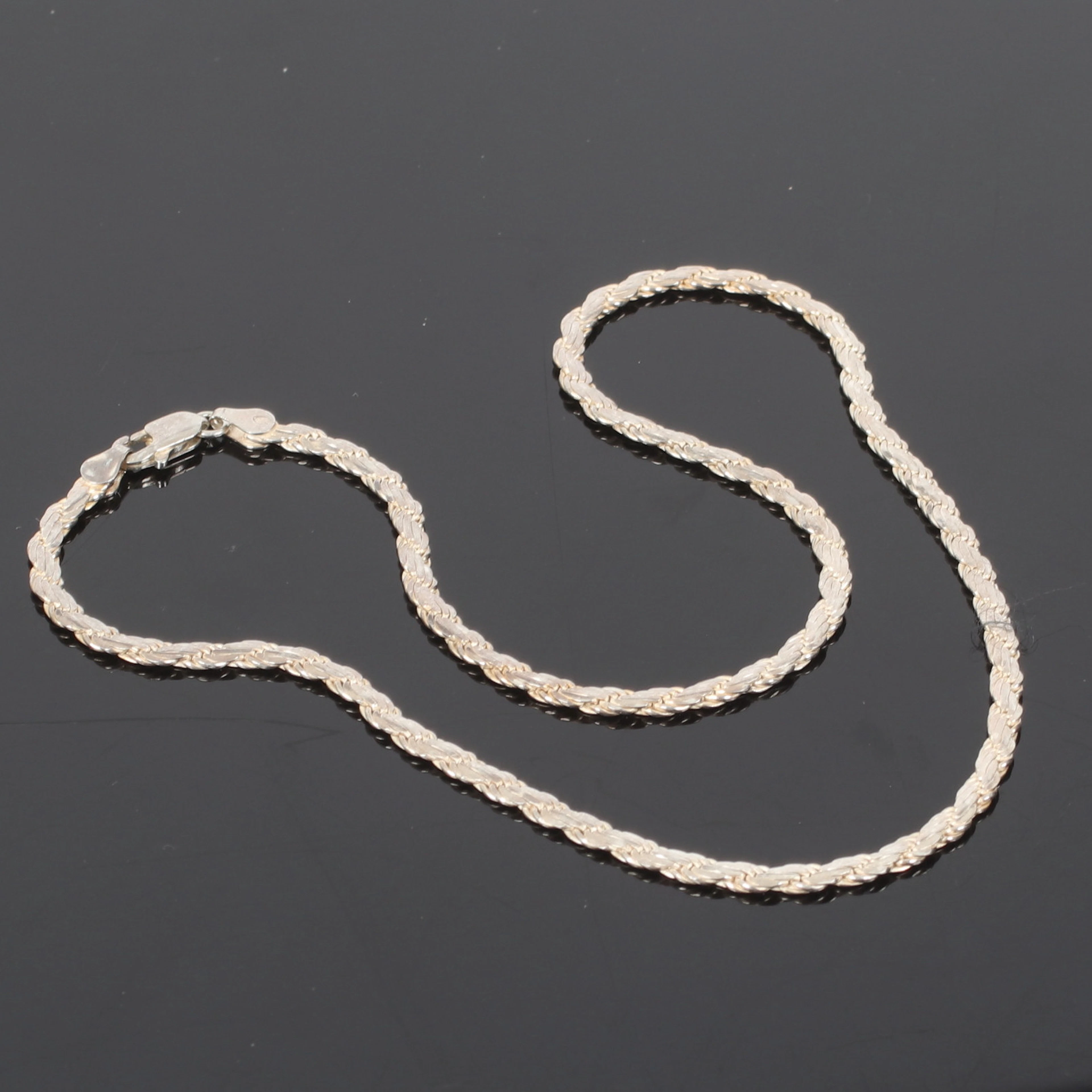 (2510-248) COLLIER, Sterling silver, Cordellkedja, 1900-tal.