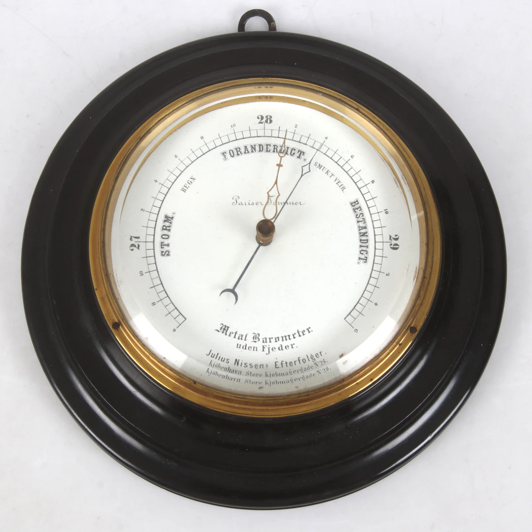 BAROMETER, Julius Nissens fterfolger, Kjöbenhavn, Danmark, 18/1900-tal.