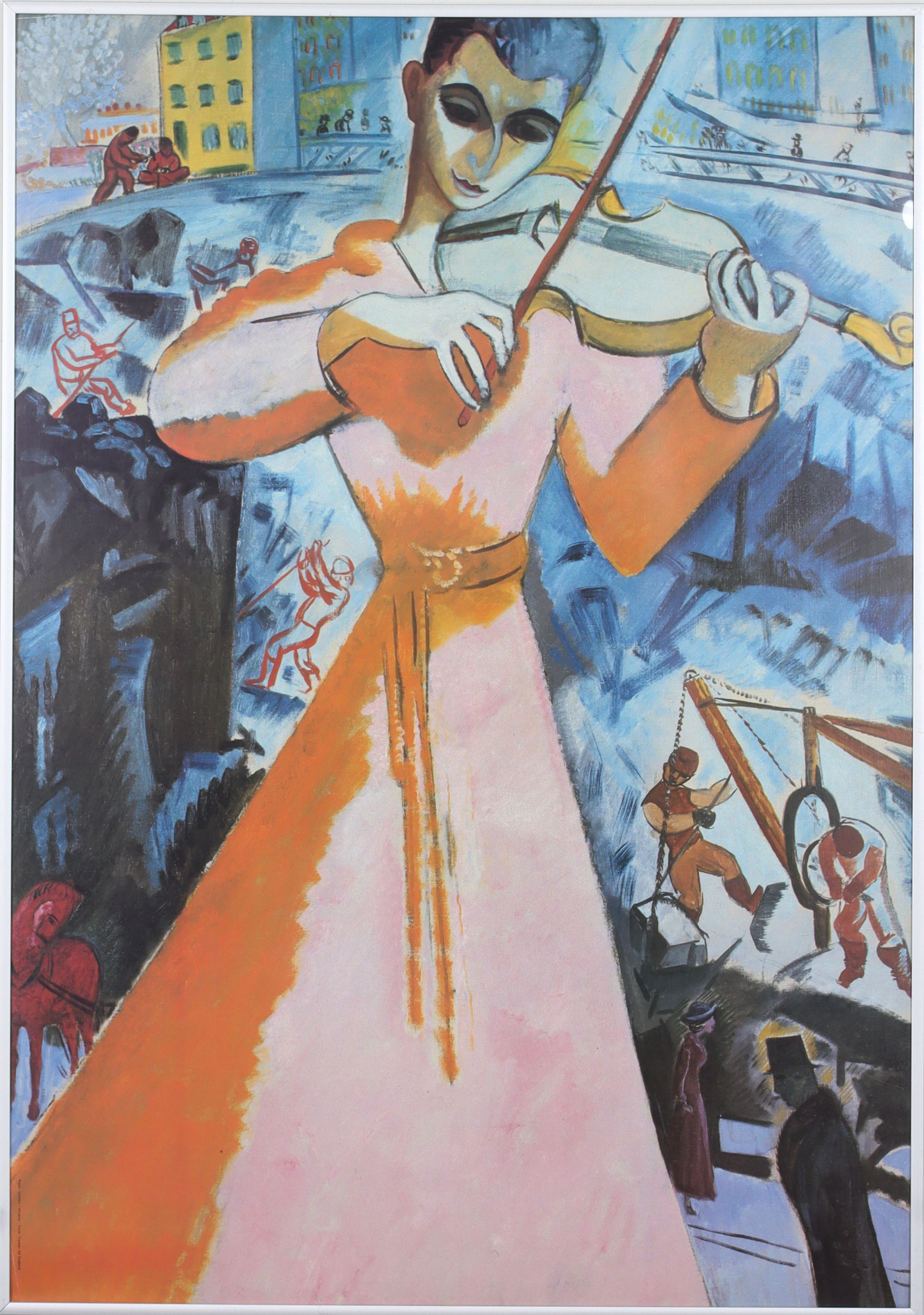 ISAAC GRÜNEWALD. "Violinisten", affisch, 1900-talets senare del.