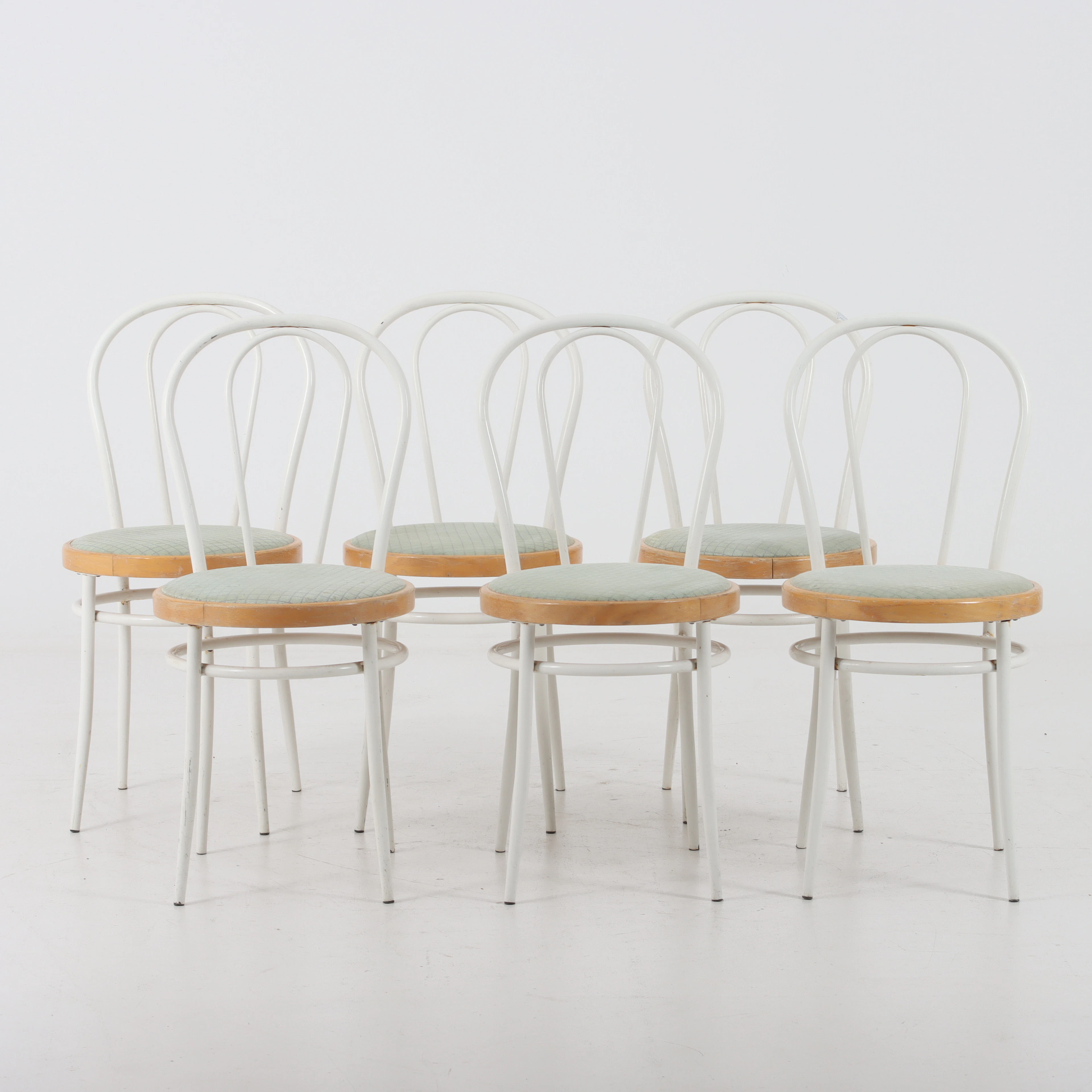 STOLAR, 6 st, stålrör, Thonet-stil, 1900-talets andra hälft.