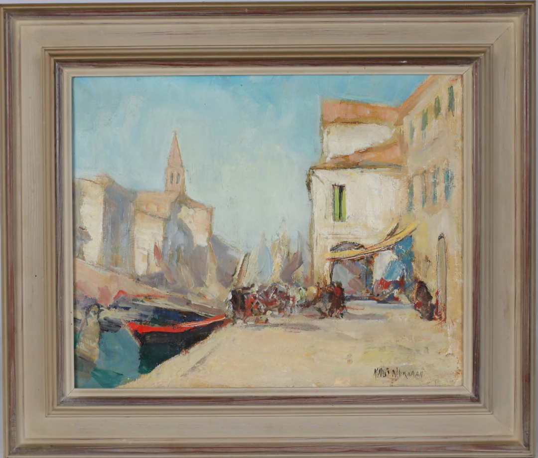 KNUT NORRMAN. Motiv från Venedig, olja på duk, signerad.