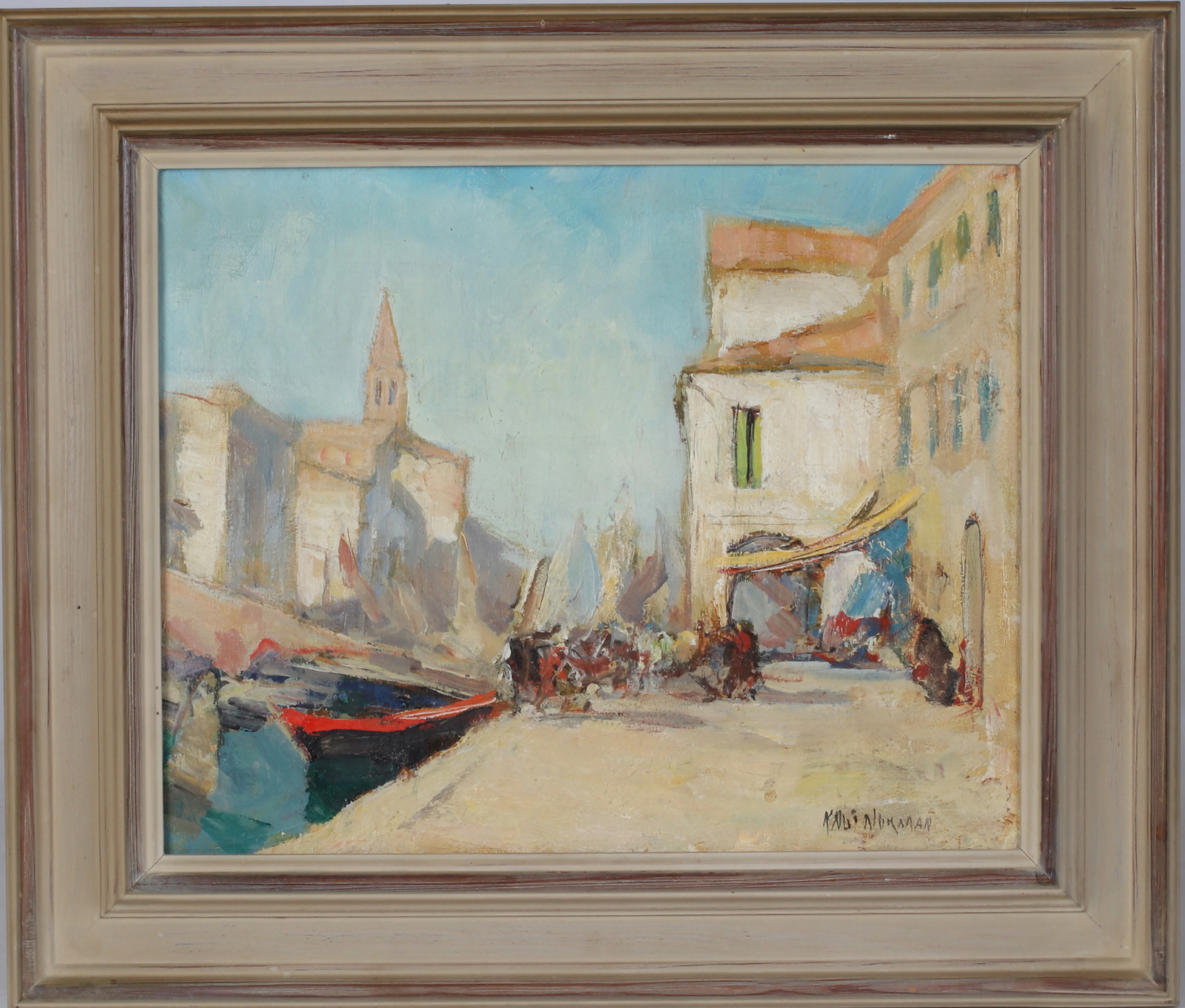 KNUT NORRMAN. Motiv från Venedig, olja på duk, signerad.