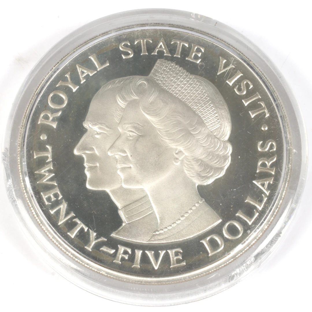 SILVERMEDALJ, 925/1000, 25 Dollar, Elisabeth II, Jamaica. 1983.