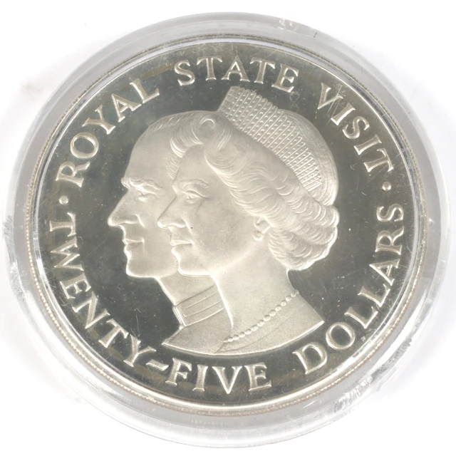 SILVERMEDALJ, 925/1000, 25 Dollar, Elisabeth II, Jamaica. 1983.