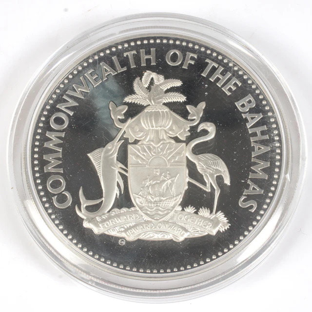 SILVERMEDALJ, 925/1000, 25 Dollar, Bahamas. 1985.