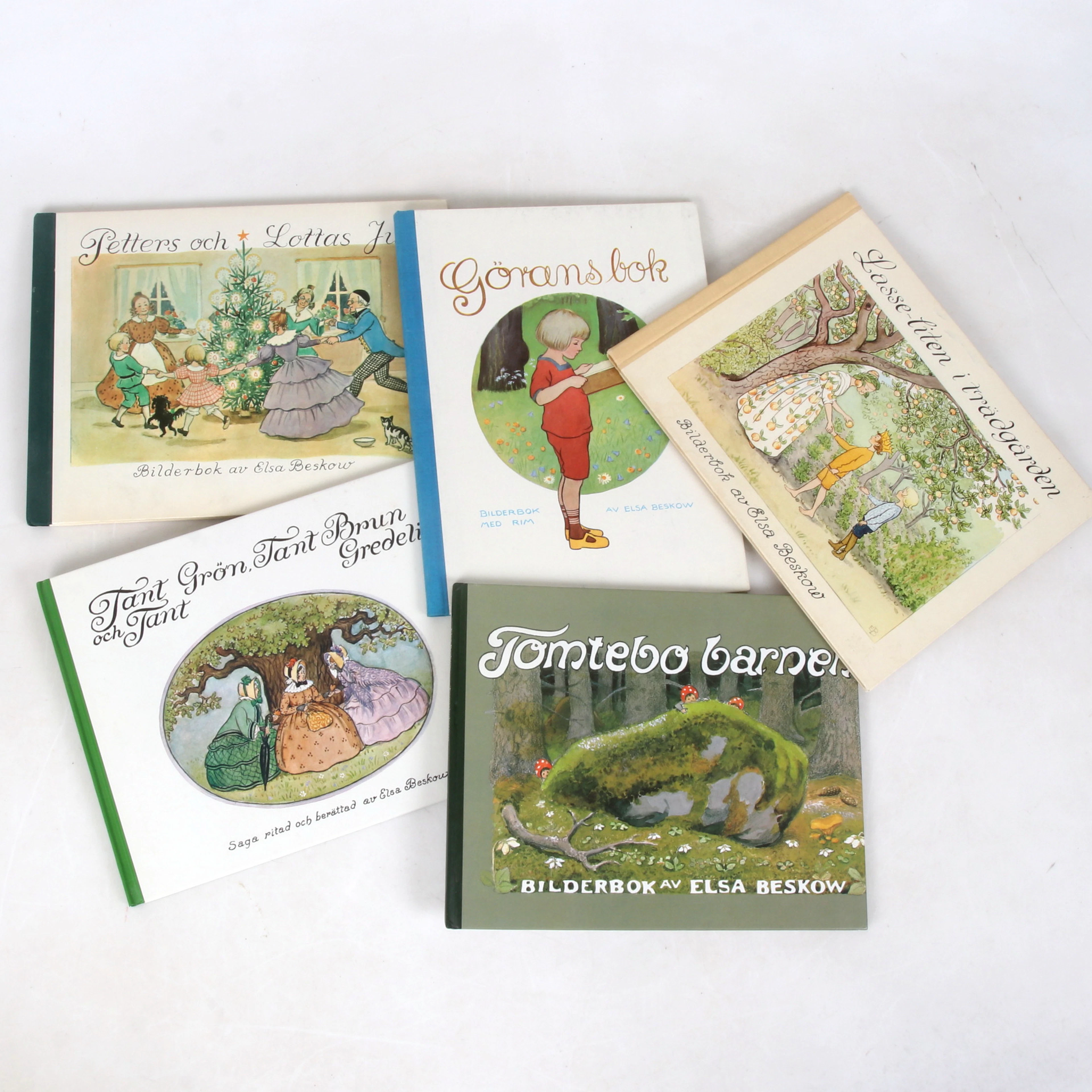ELSA BESKOW. Böcker 5 st, bl.a. Lasse-liten i trädgården, Petters