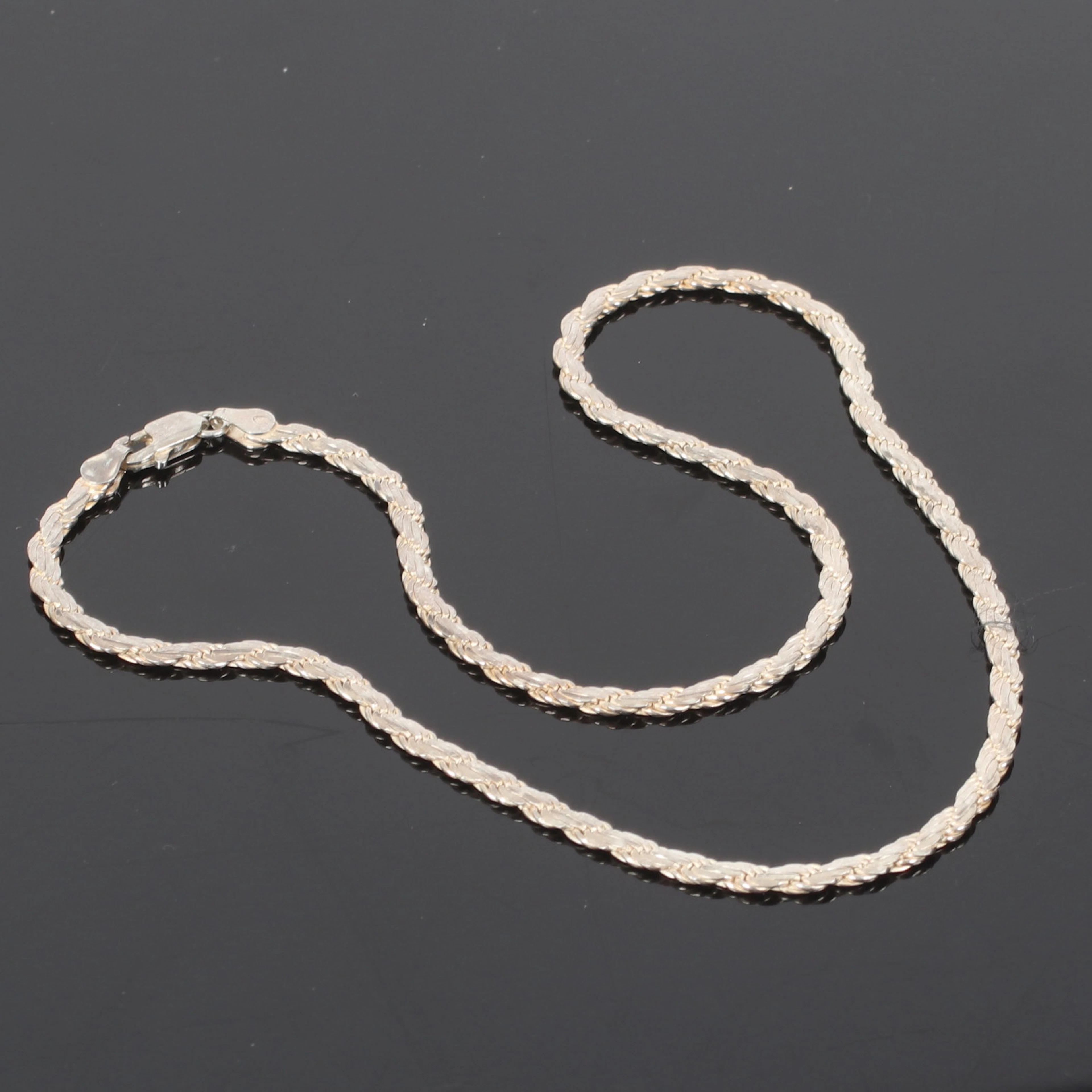 (2510-248) COLLIER, Sterling silver, Cordellkedja, 1900-tal.