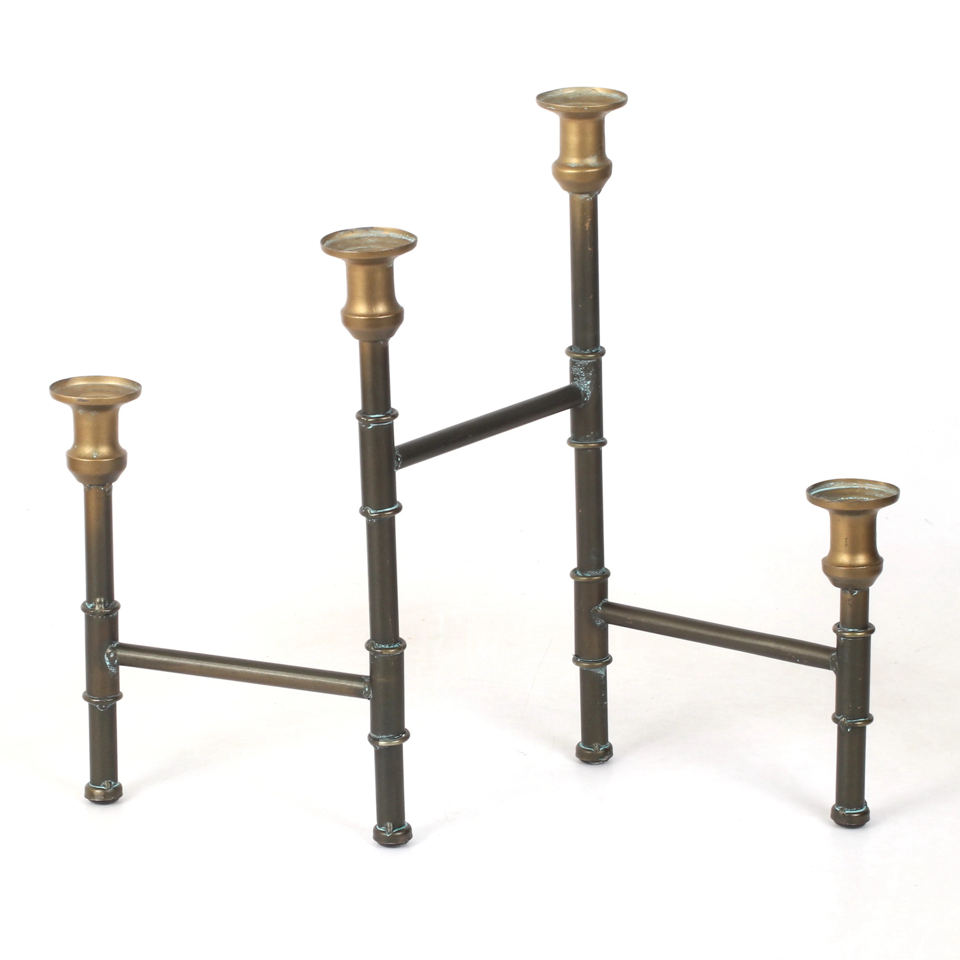 LJUSSTAKE, ledad, metall, orientalisk, 1900-tal.