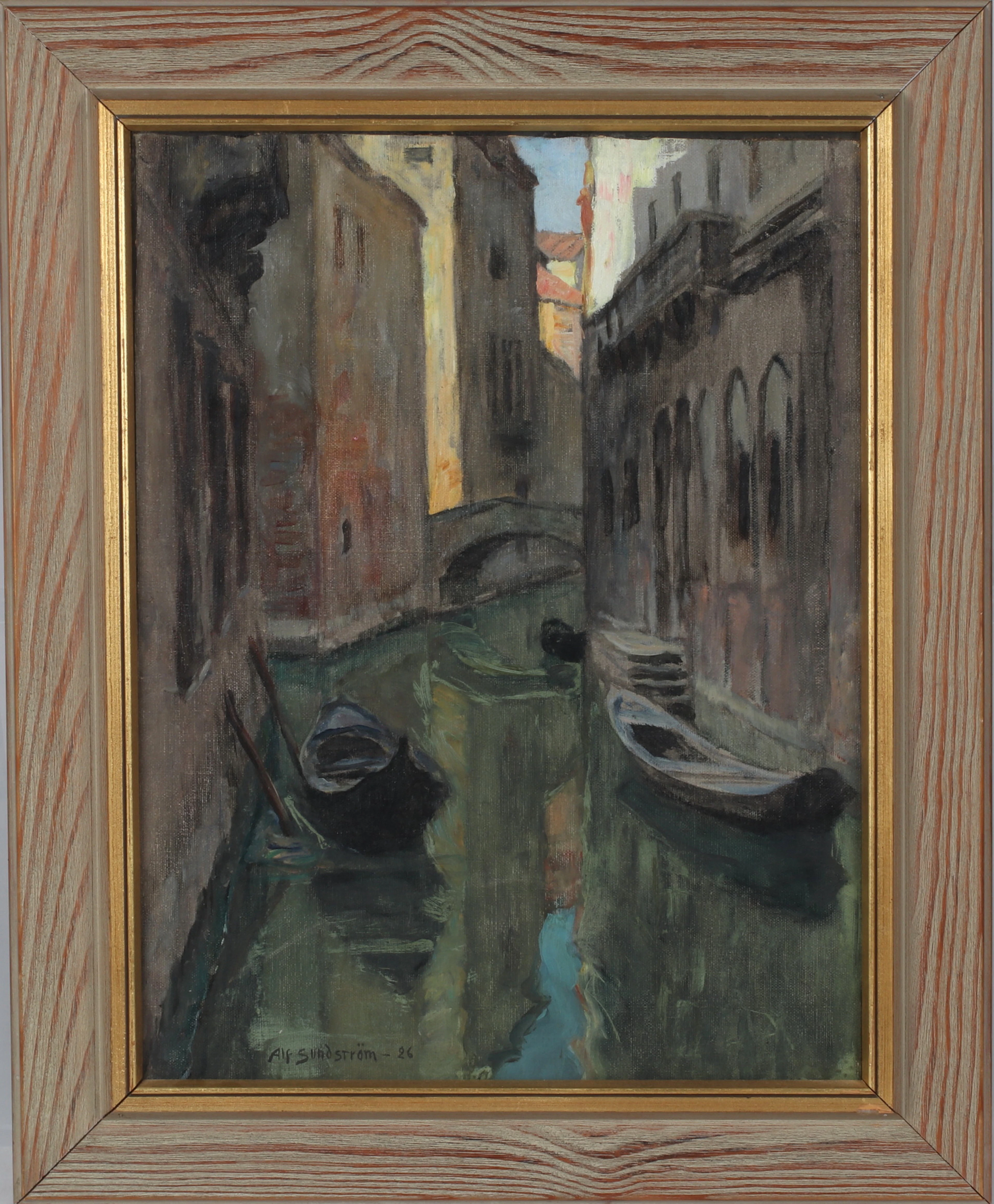 ALF SUNDSTRÖM. Motiv från Venedig, olja på duk, signerad och daterad -26.
