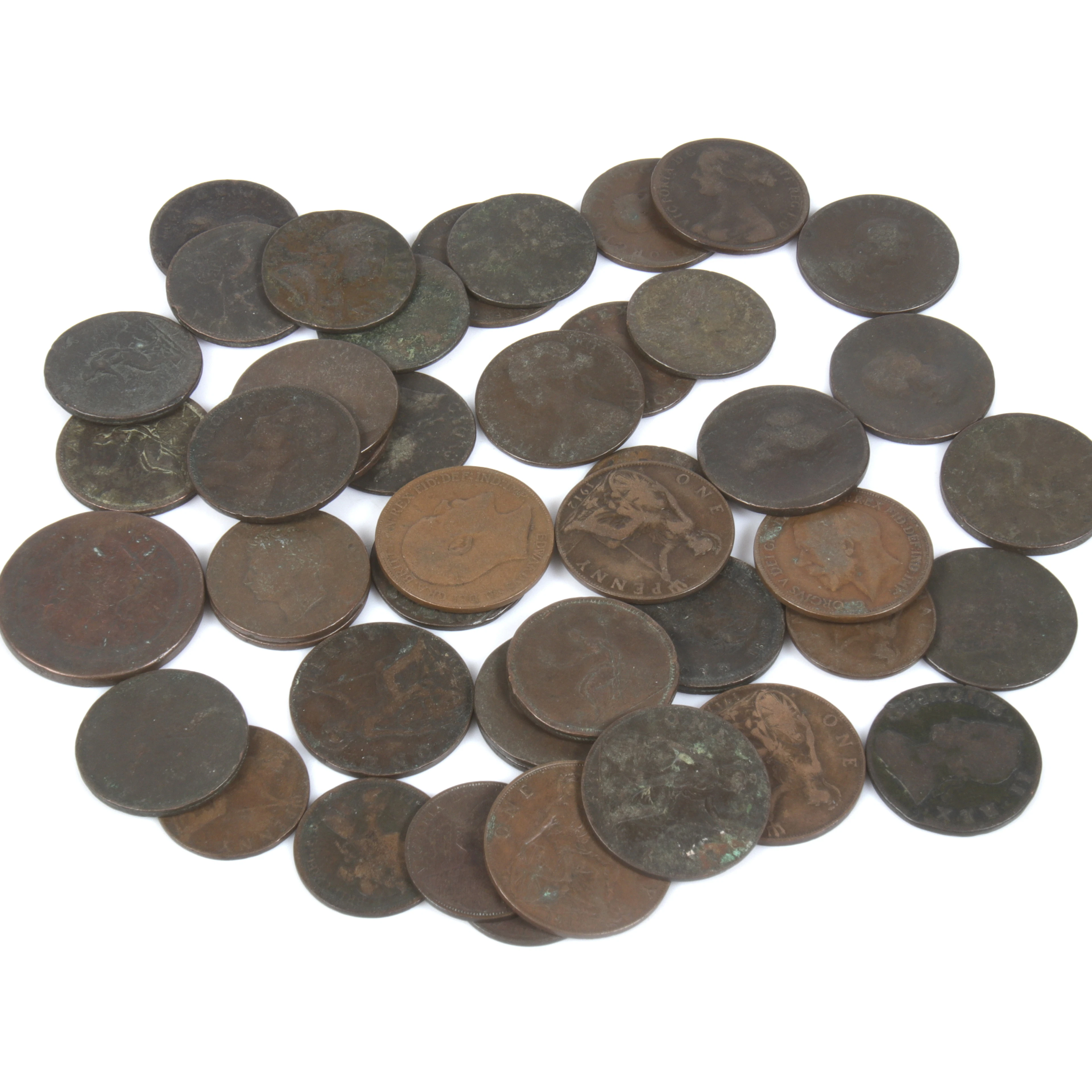 KOPPARMYNT, 47 st, England, 1700-1900-tal.