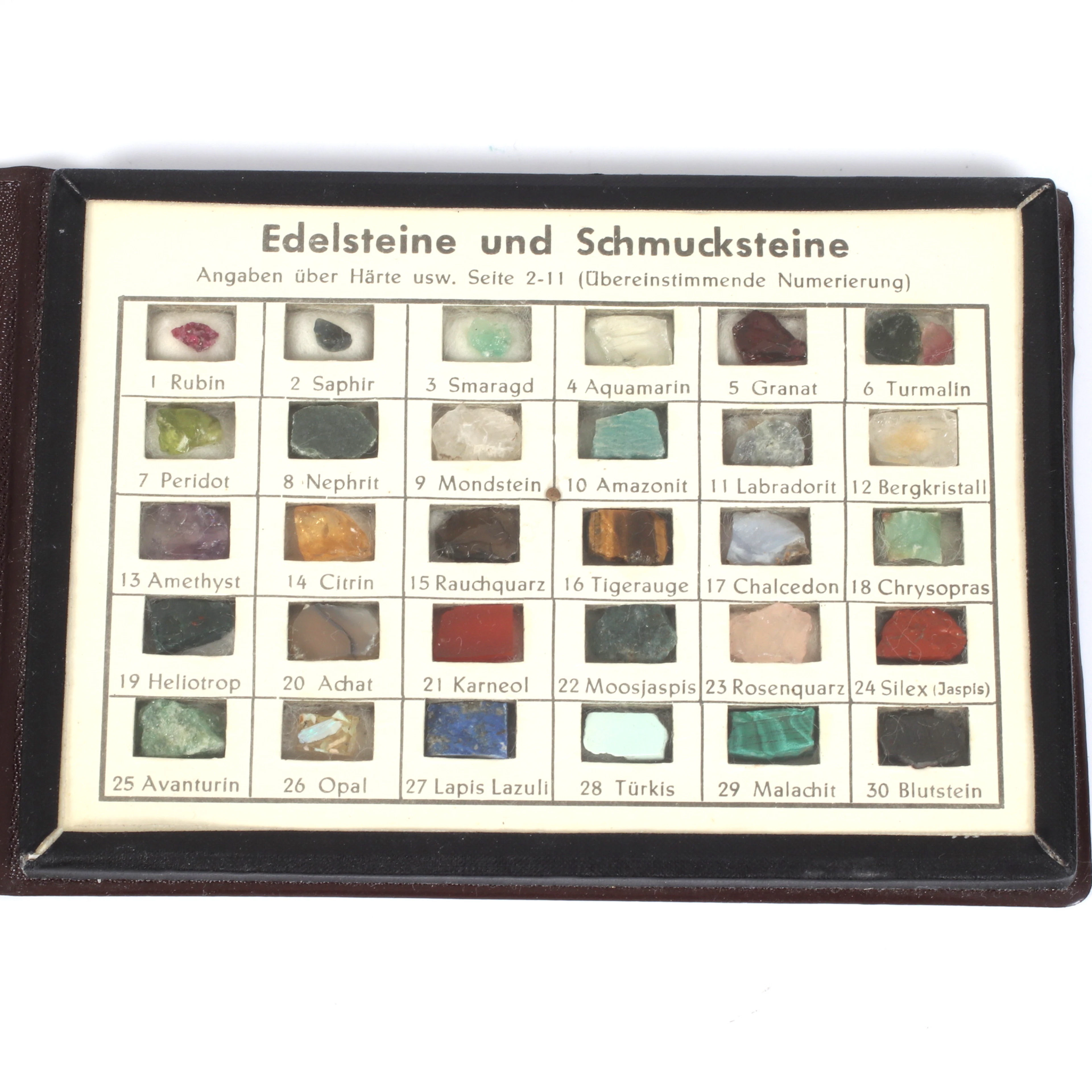 ÄDELSTENSPROVER, 30 st i häfte, "Edelstein und Schmucksteine - Kleine