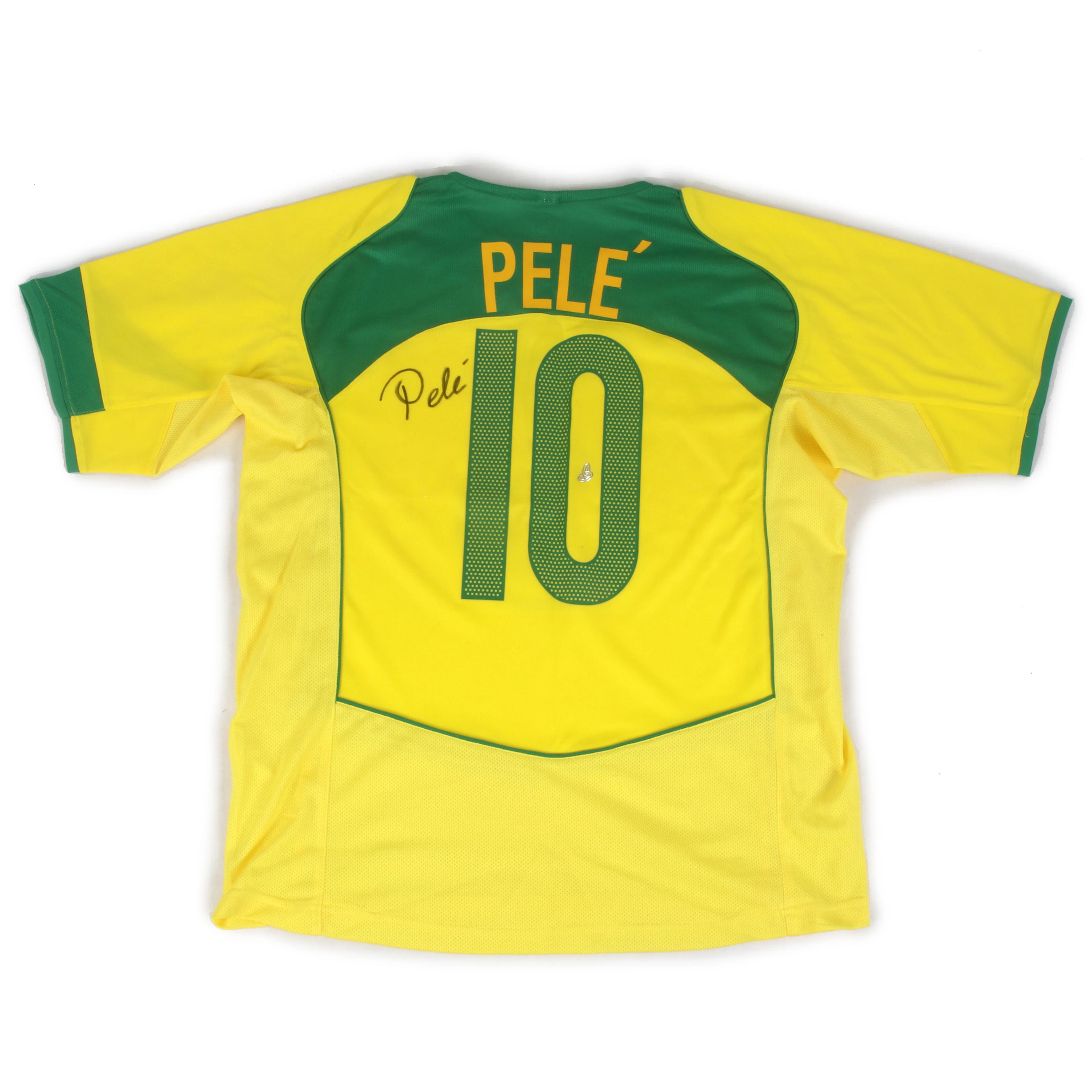FOTBOLLSTRÖJA, med autograf Pelé, Brasiliens landslagströja.