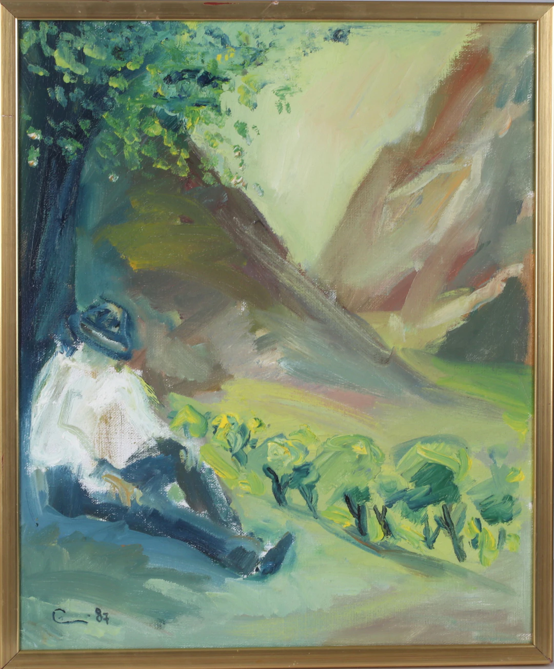 EINAR WENNBERG. "siesta", olja på duk, signerad.