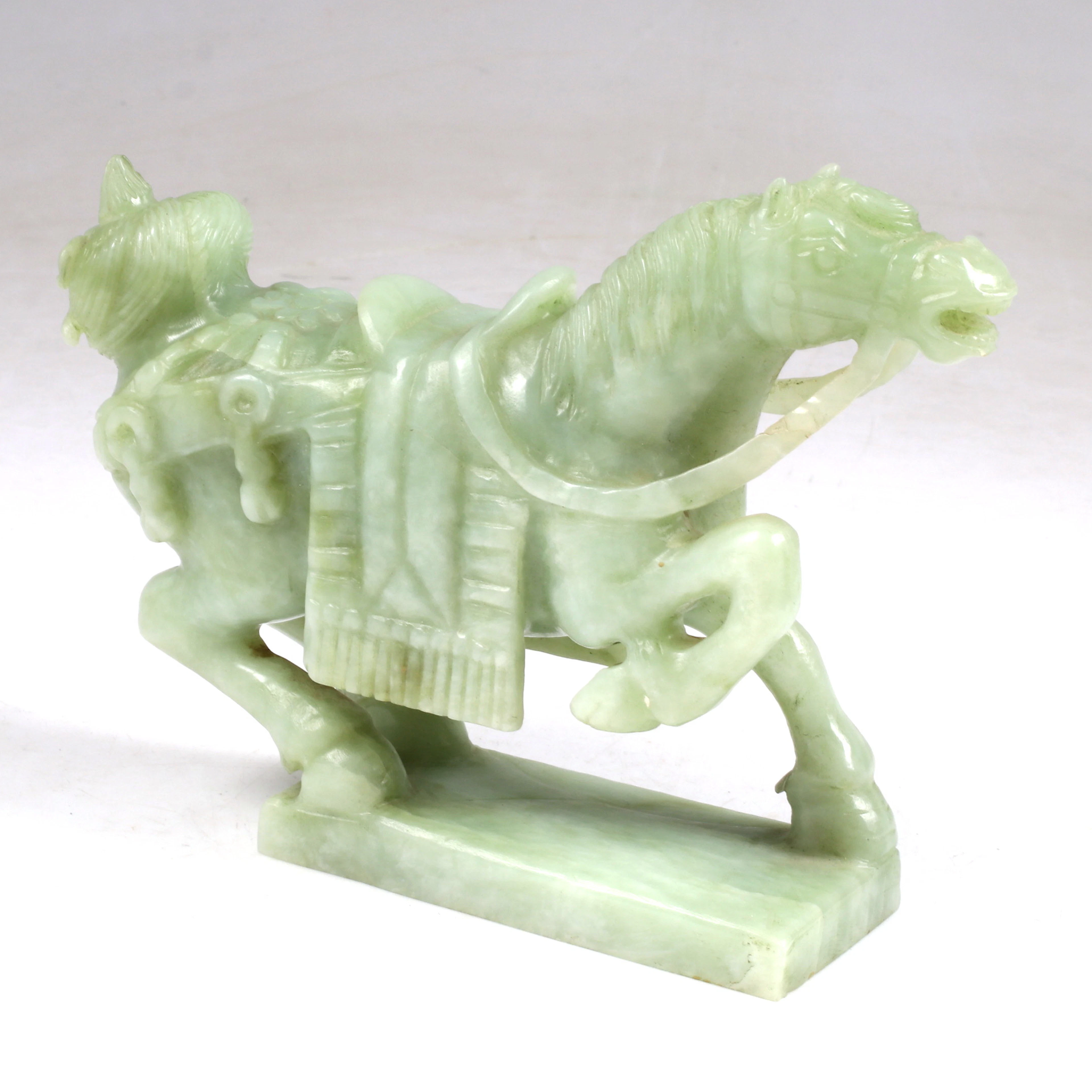SKULPTUR, Häst, jade/nefrit, Kina, 1900-tal.