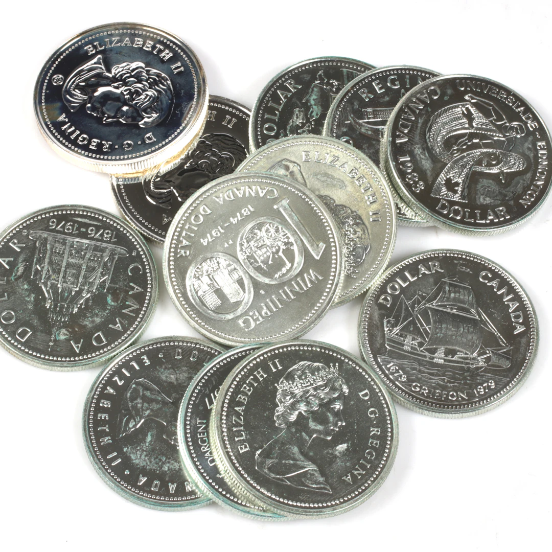 SILVERMYNT. 500/1000, 12 st, 1 Dollar, Canada. 1900-tal.