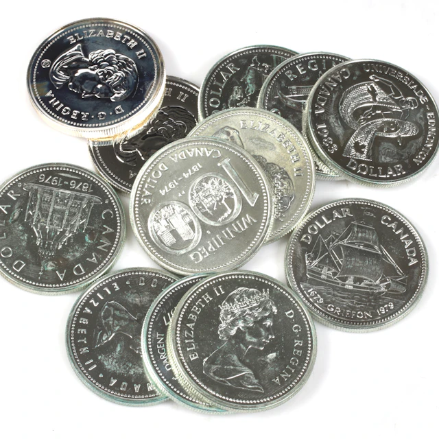 SILVERMYNT. 500/1000, 12 st, 1 Dollar, Canada. 1900-tal.