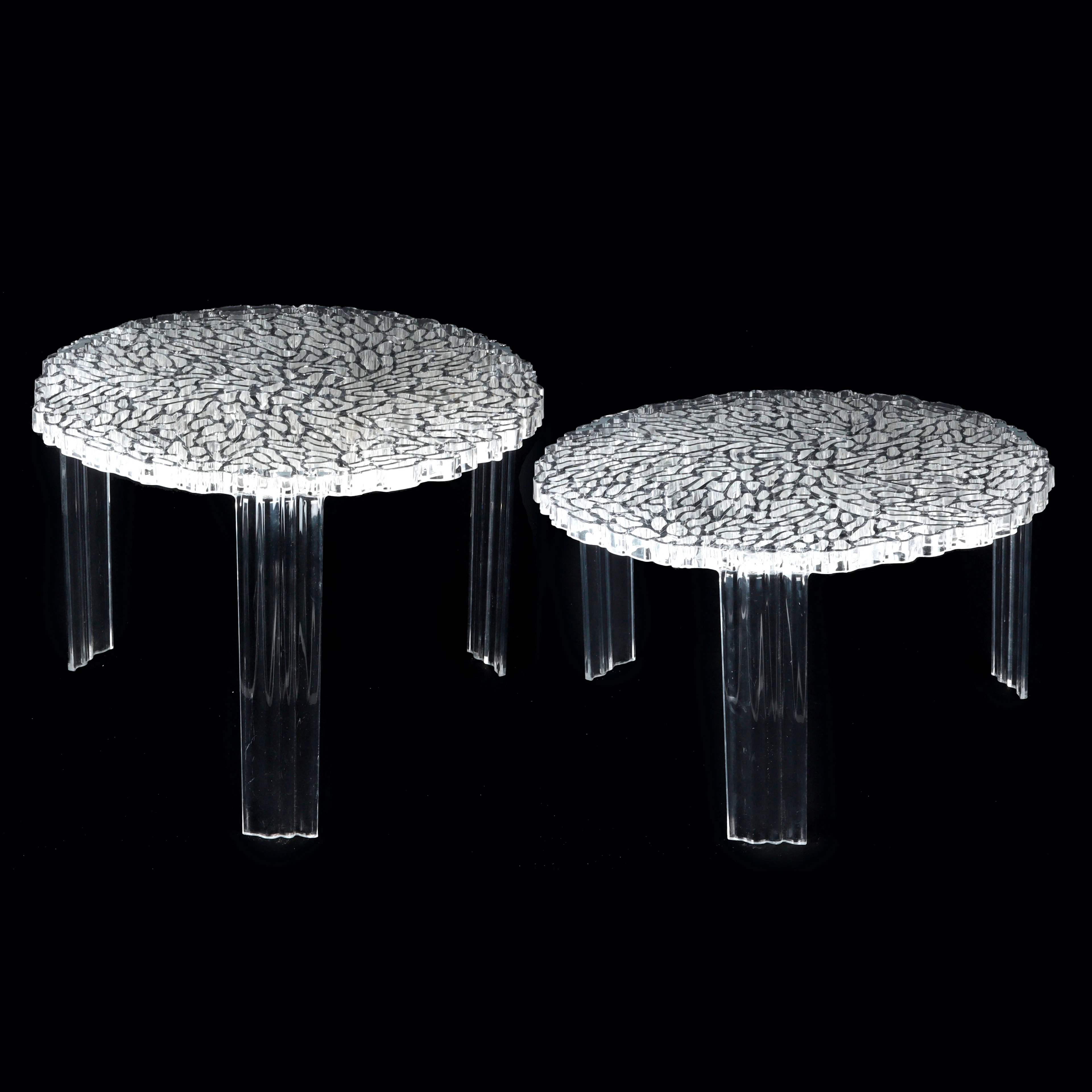 PATRICIA URQUIOLA. Soffbord, 2 st, "T-Table", plast, Kartell.