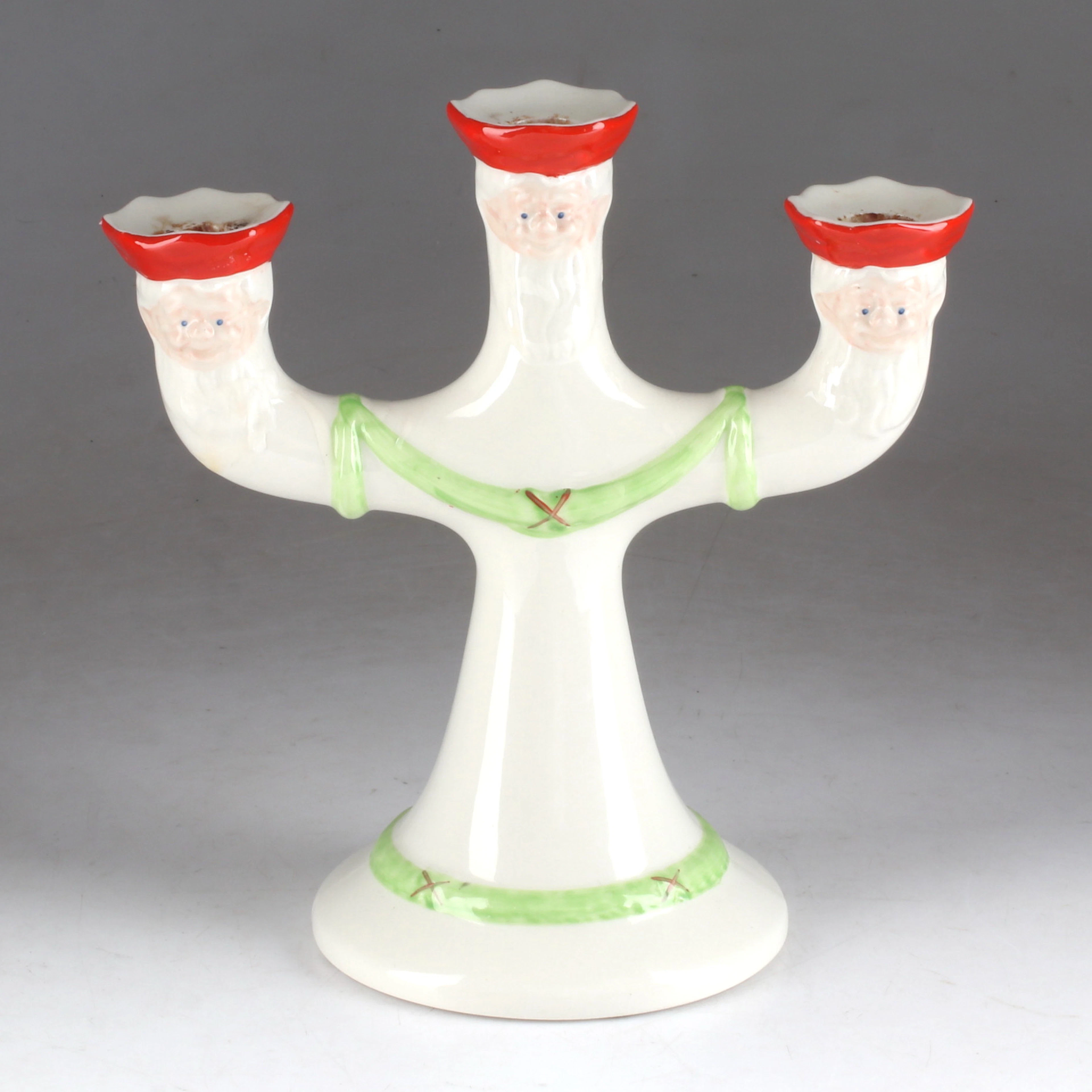 KANDELABER, "God Jul", porslin, Gustavsberg, 1900-talets andra hälft.