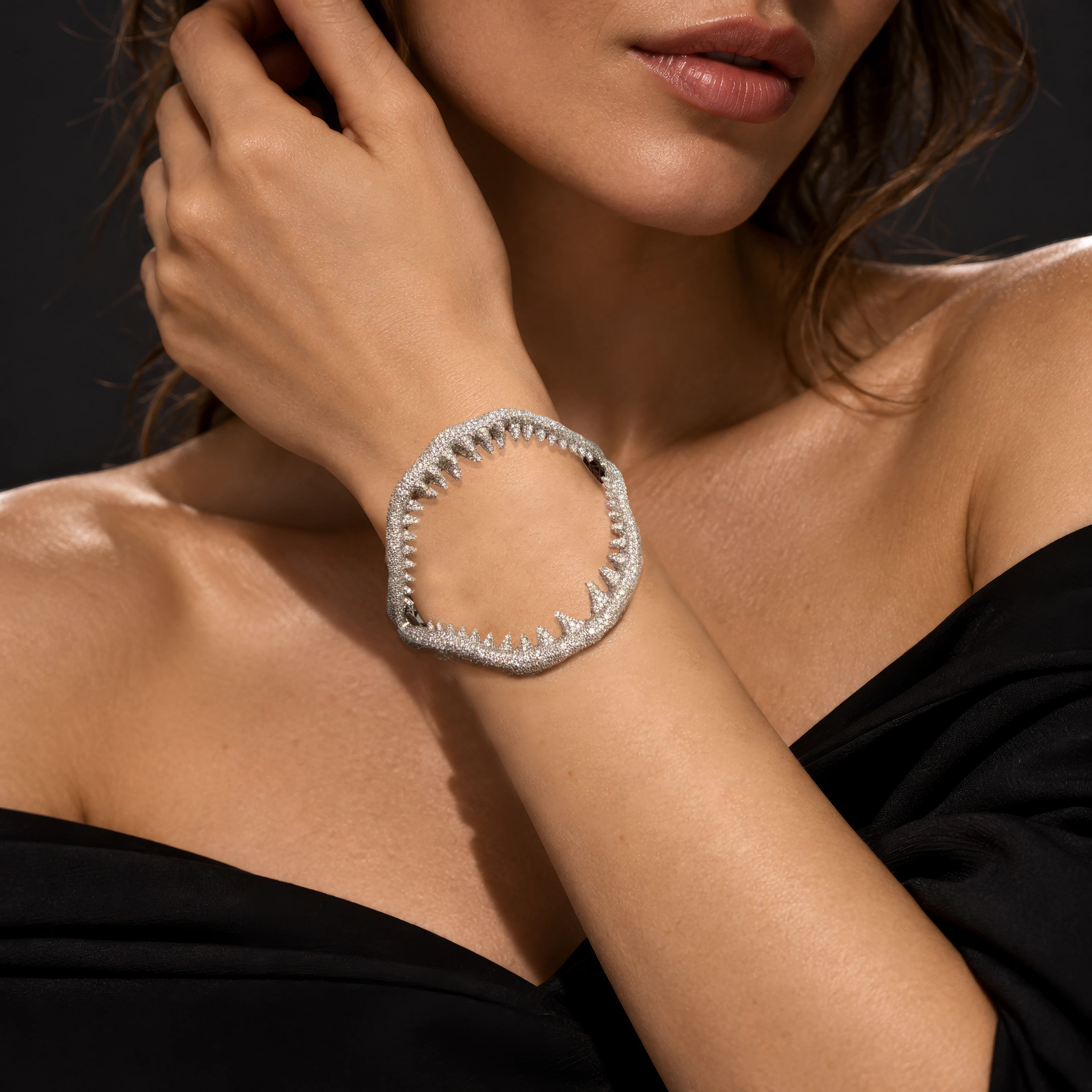 Shark Jaw Diamond Bracelet