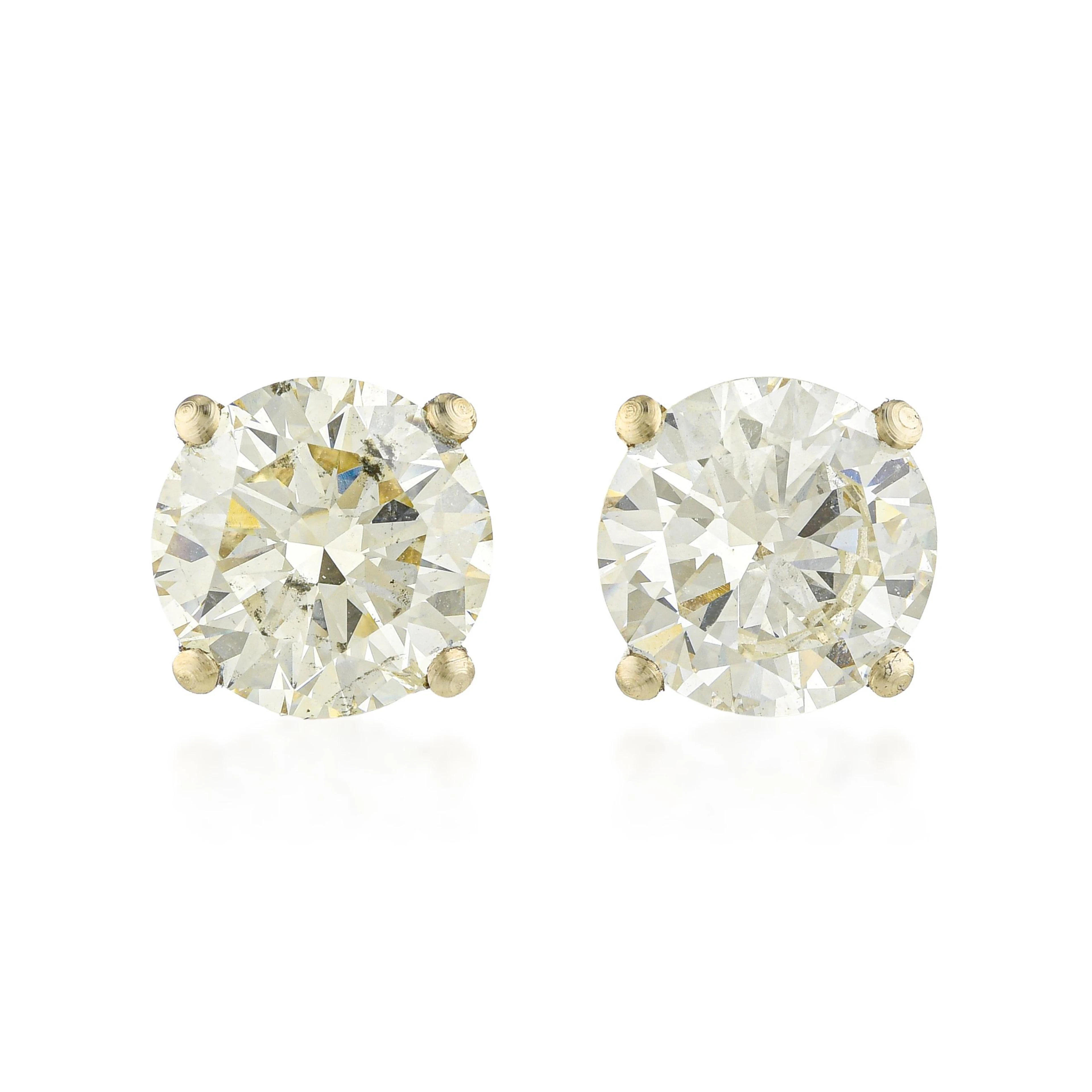 Diamond Stud Earrings (Approx. 2.89 CTW)