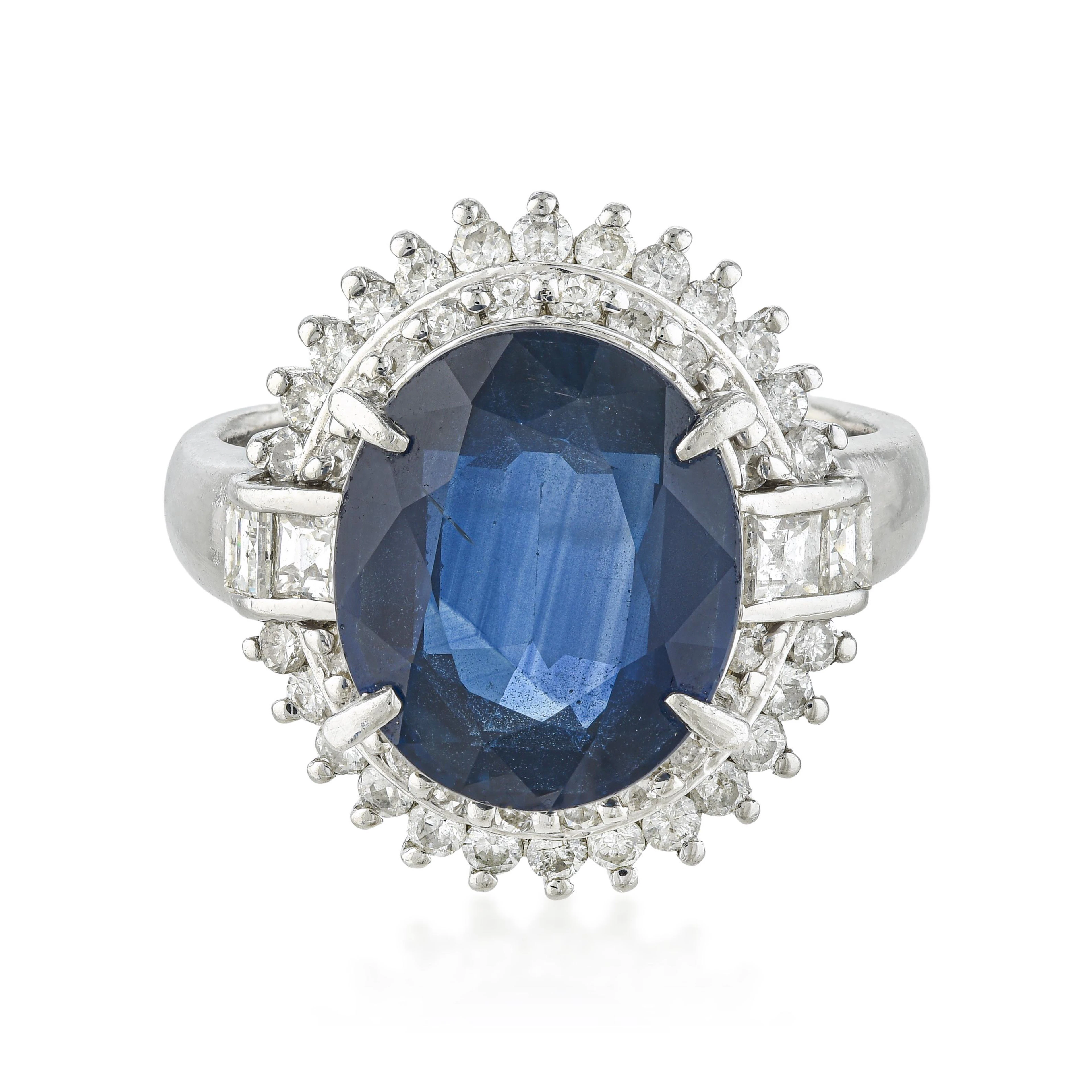 Sapphire and Diamond Ring