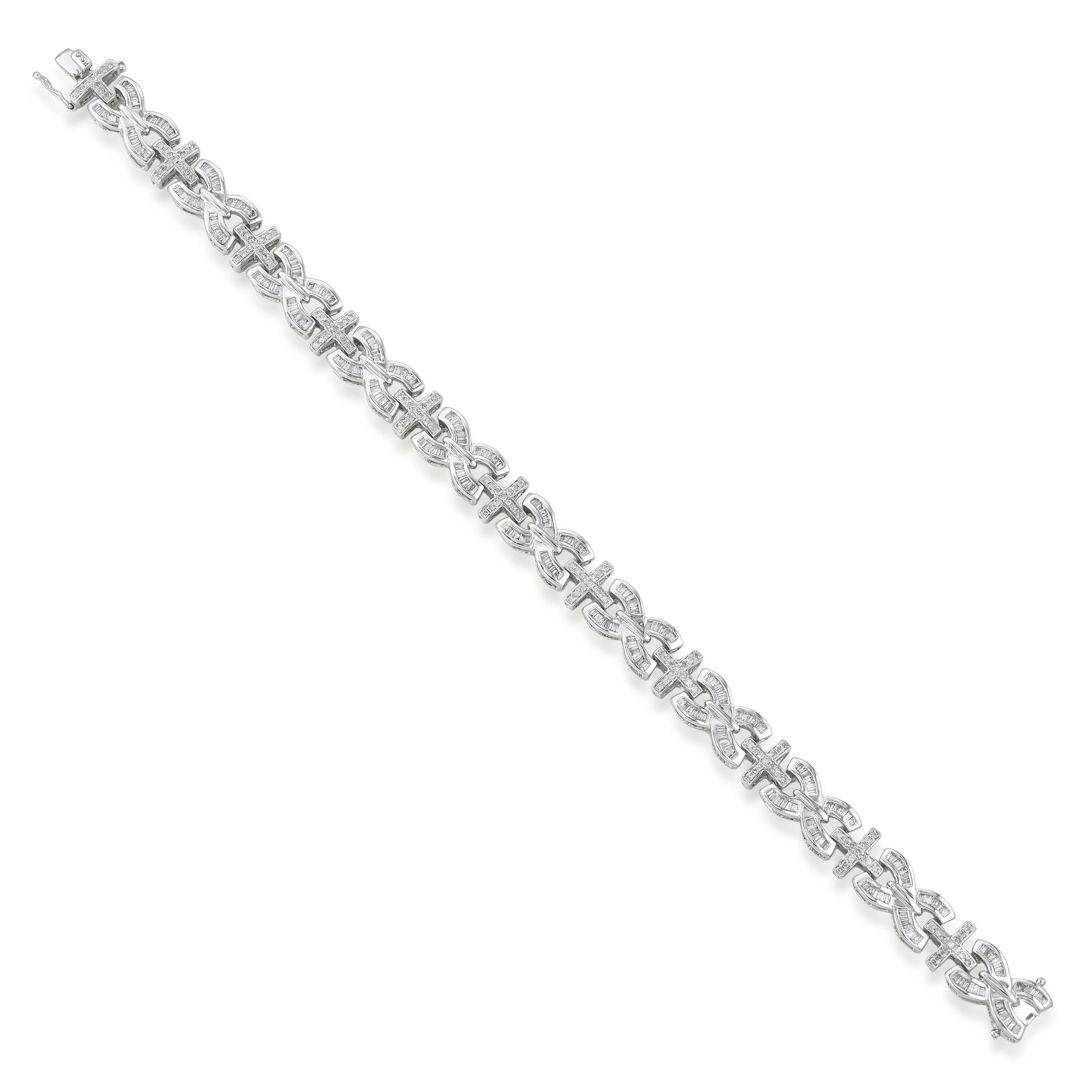 Diamond "X" Link Bracelet
