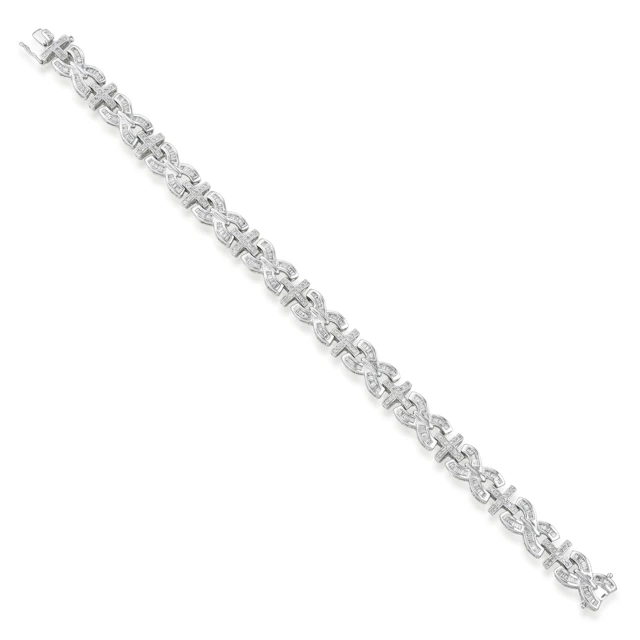 Diamond "X" Link Bracelet
