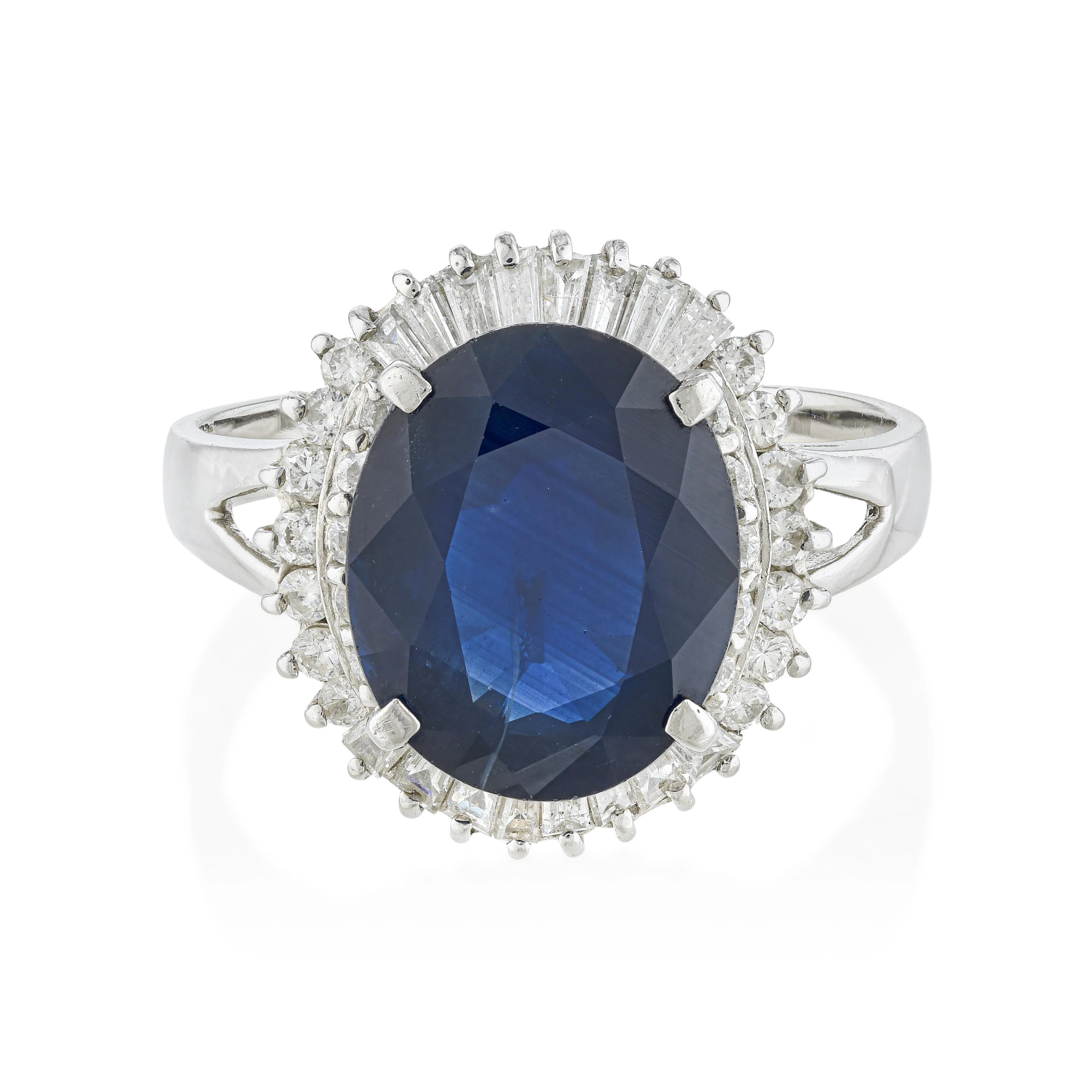 Sapphire and Diamond Ring
