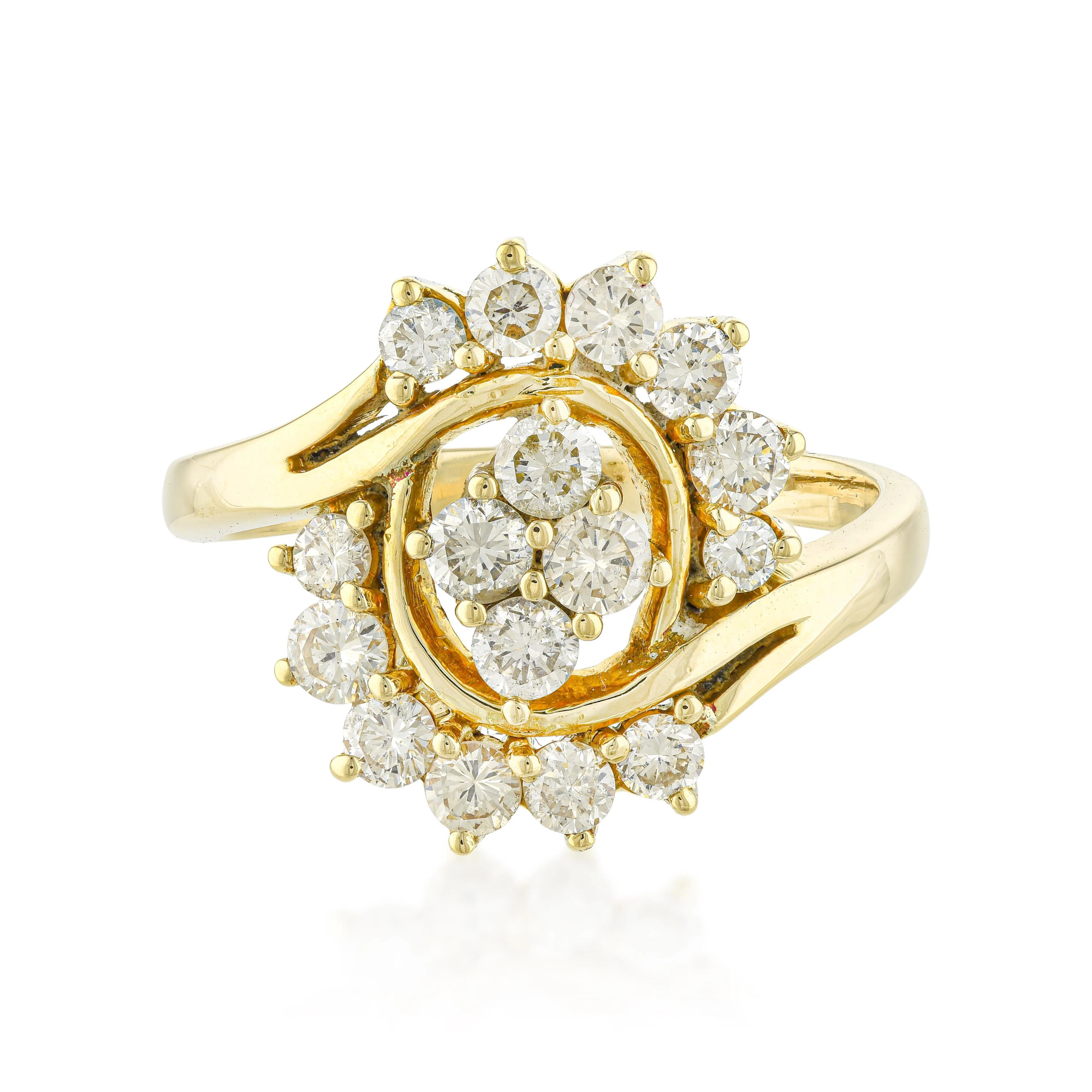 Diamond Flower Ring