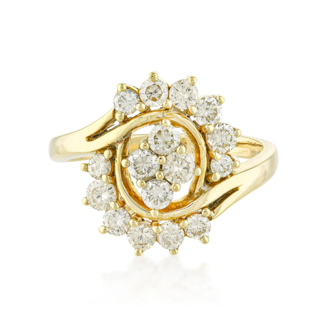 Diamond Flower Ring
