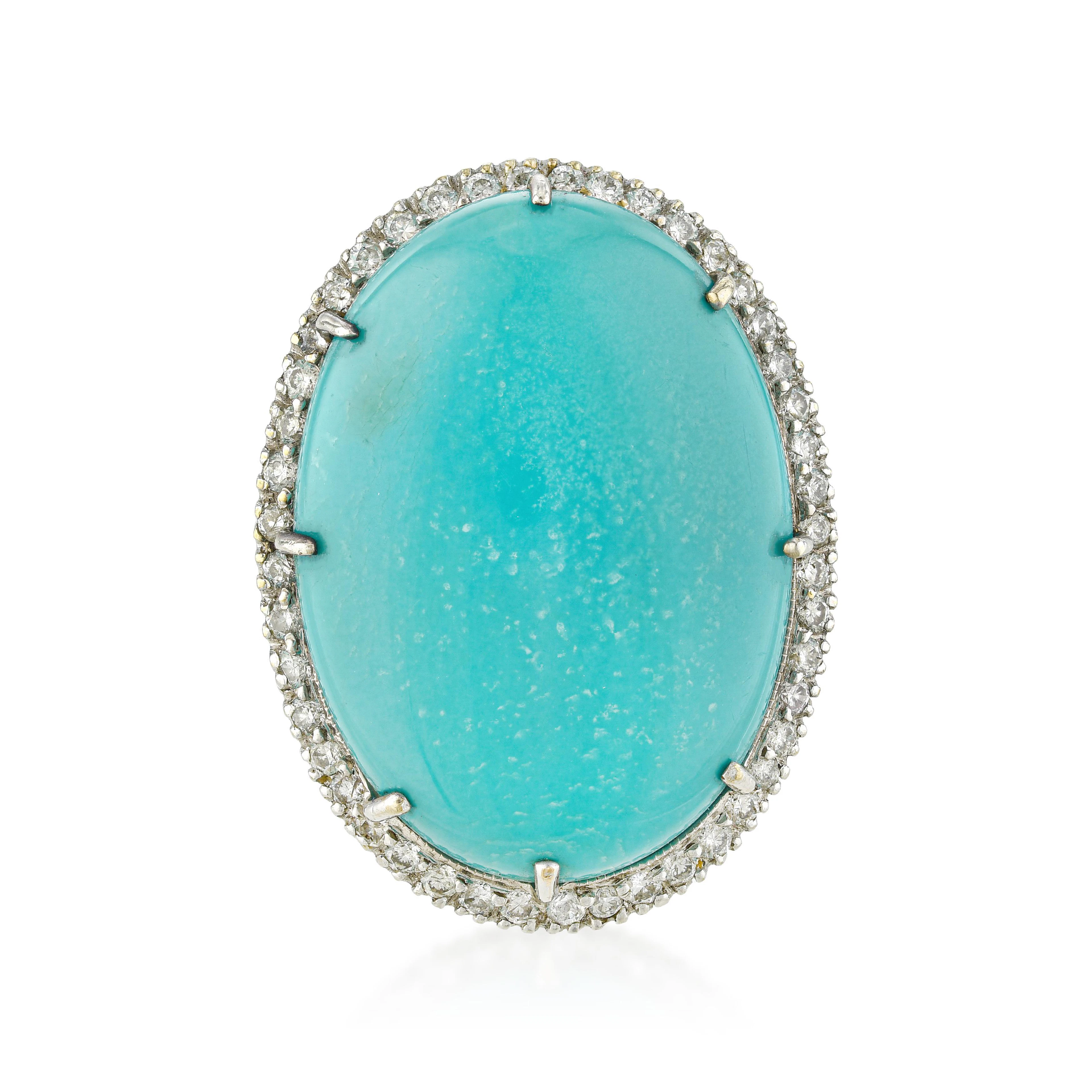 Turquoise and Diamond Ring