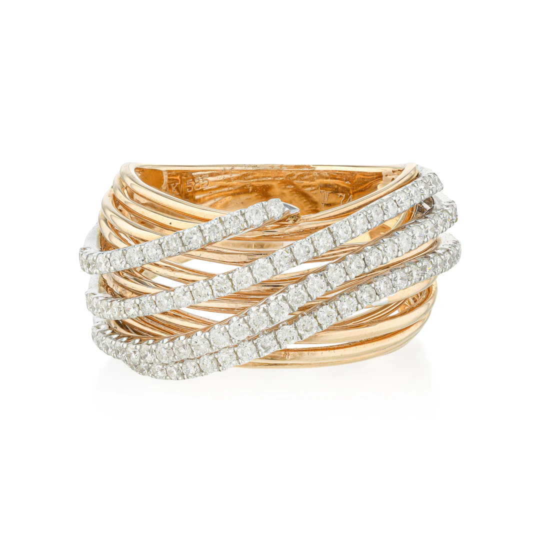 Rose Gold Diamond Wrap Ring