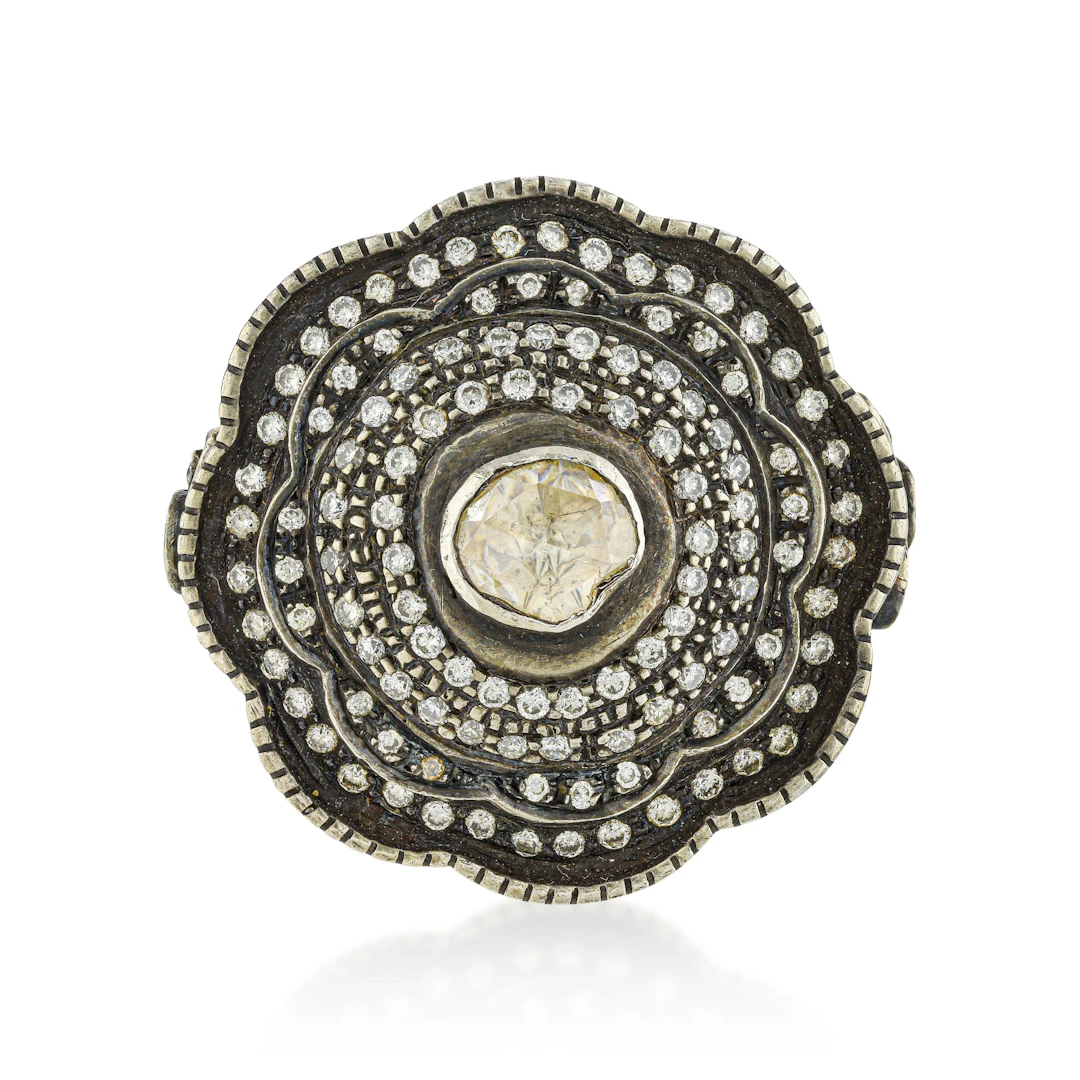 Diamond Floral Cluster Ring
