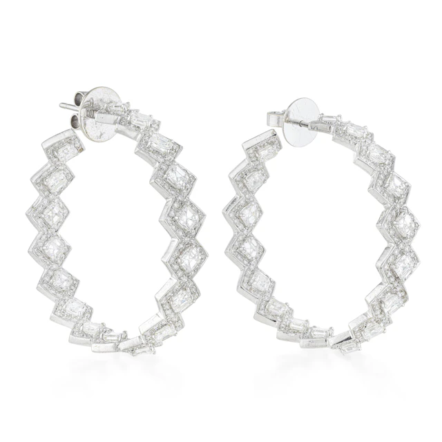 Diamond Hoop Earrings
