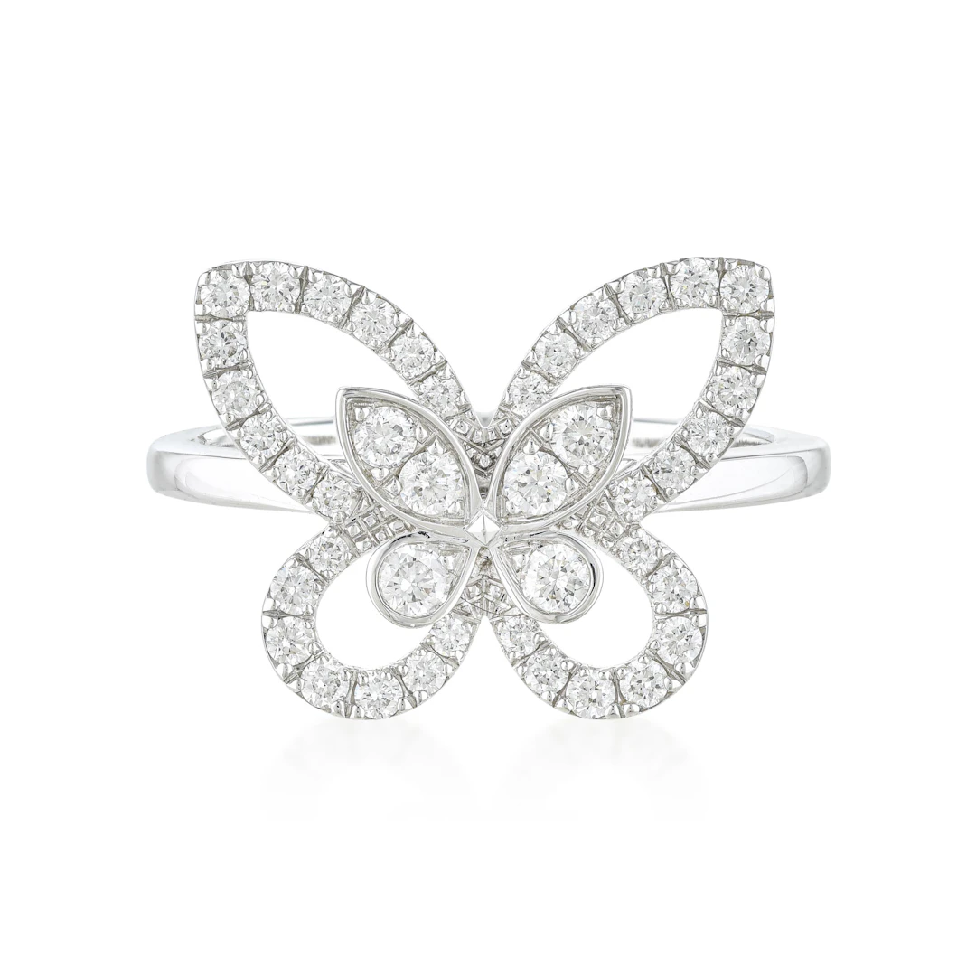 Graff Butterfly Silhouette Diamond Ring