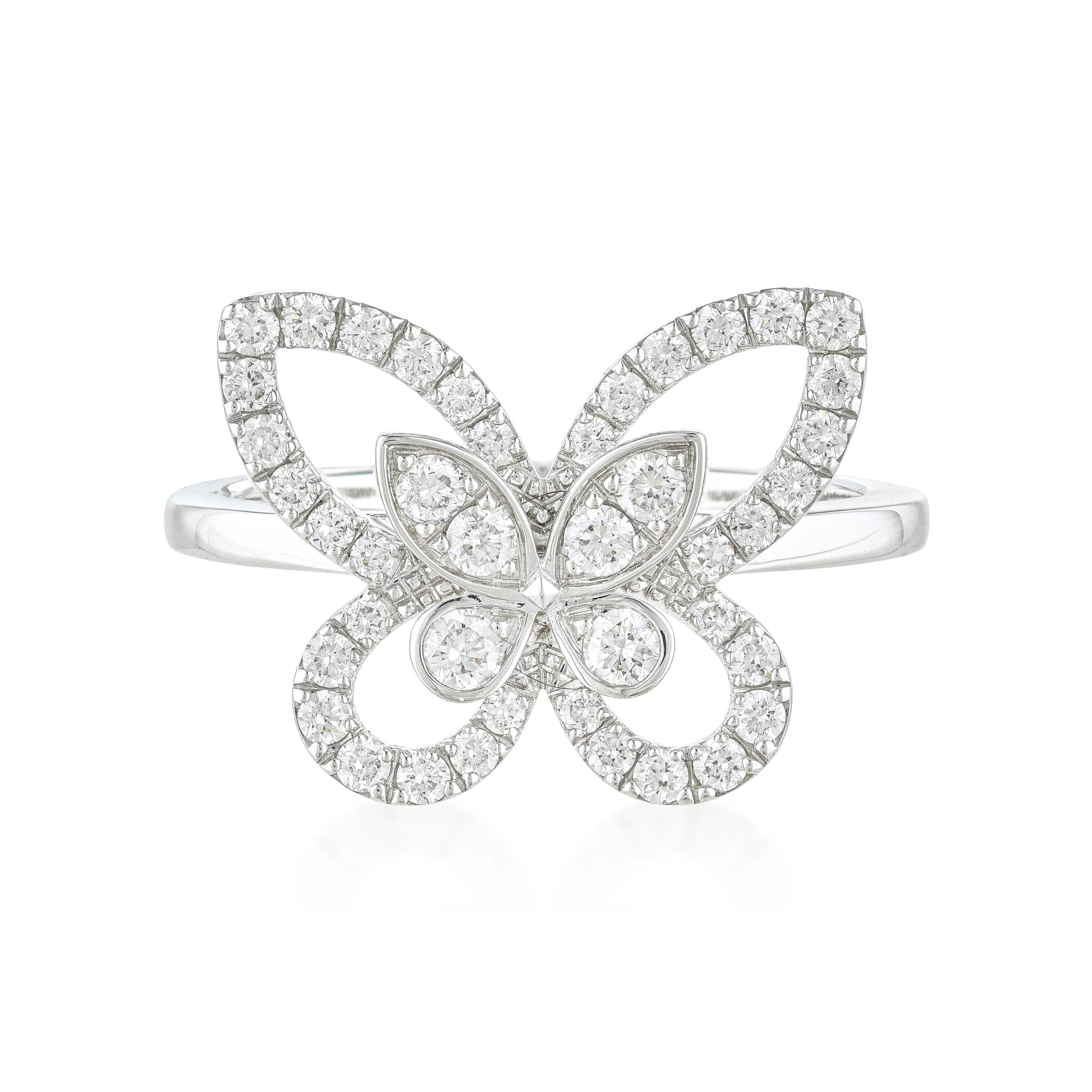Graff Butterfly Silhouette Diamond Ring