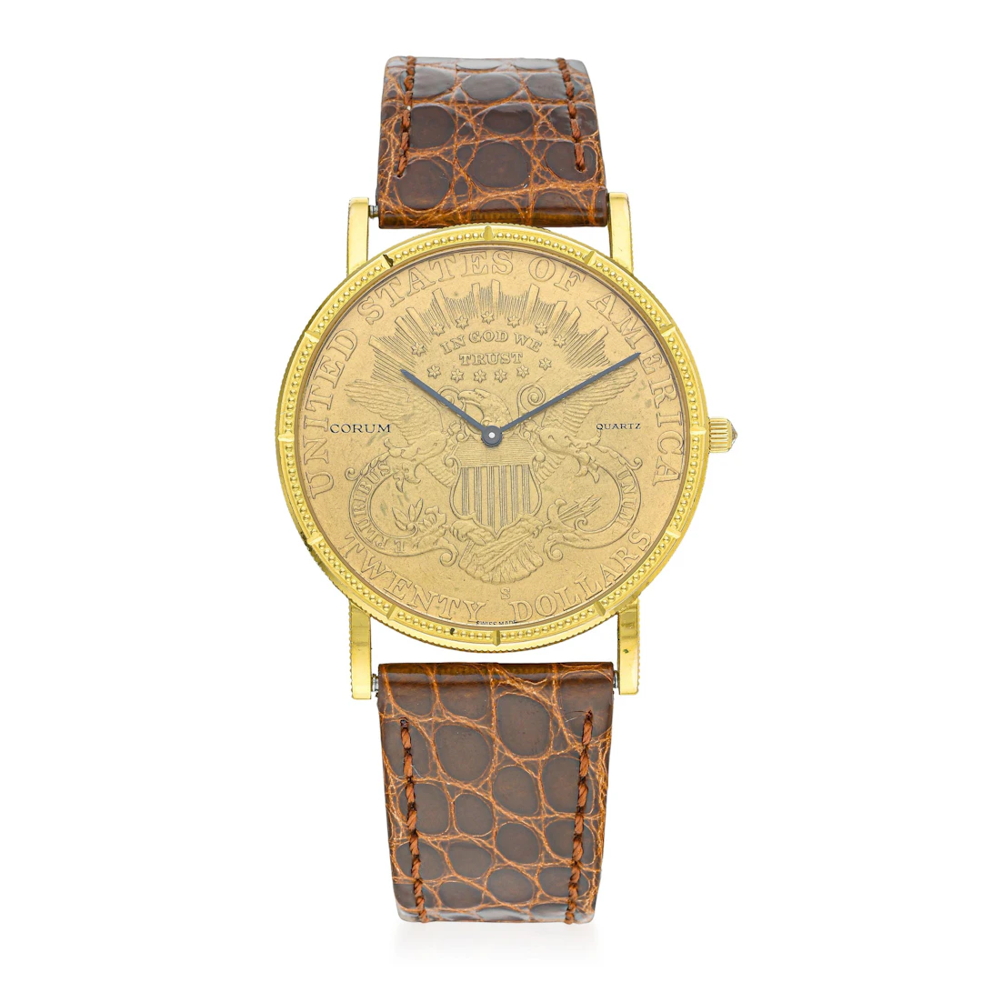 Corum $20 Gold Piece Watch in 18K yellow gold
