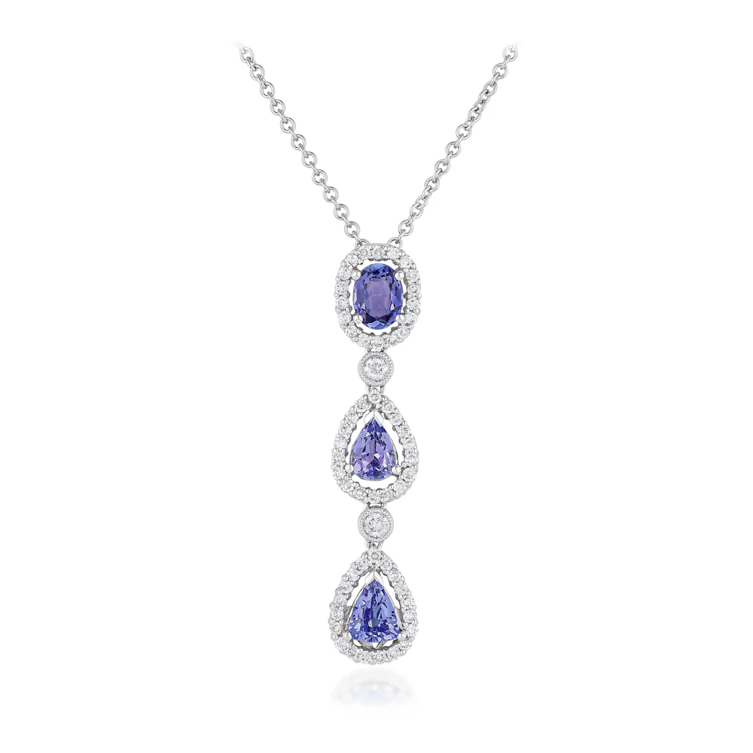 Tanzanite and Diamond Pendant Necklace